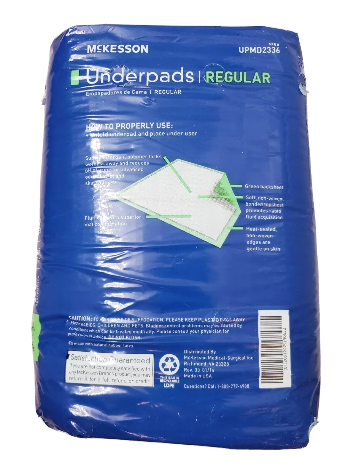 Medical McKesson Underpads Lite 23 X 36 Inch Disposable 30 pads wee wee pee