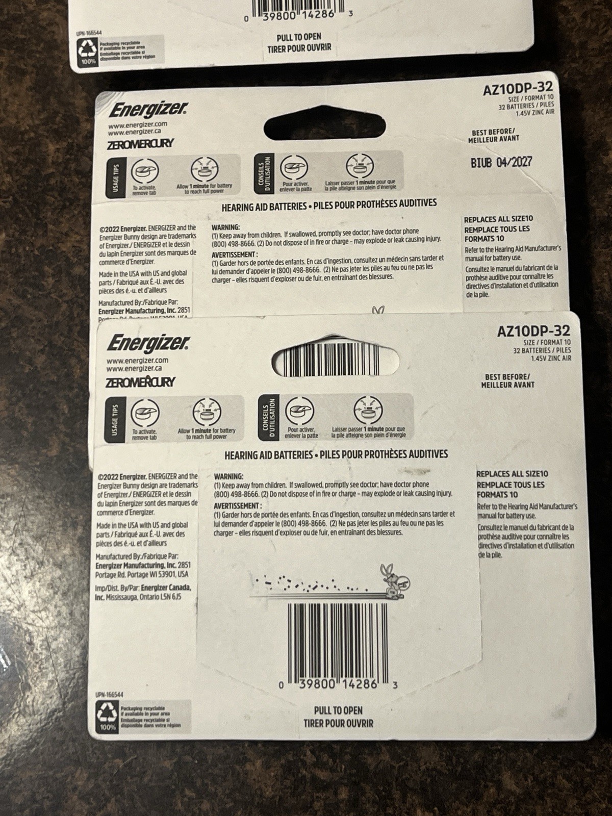NEW Energizer Size 10 (32) Hearing Aid Batteries AZ10DP-32 3 Packs