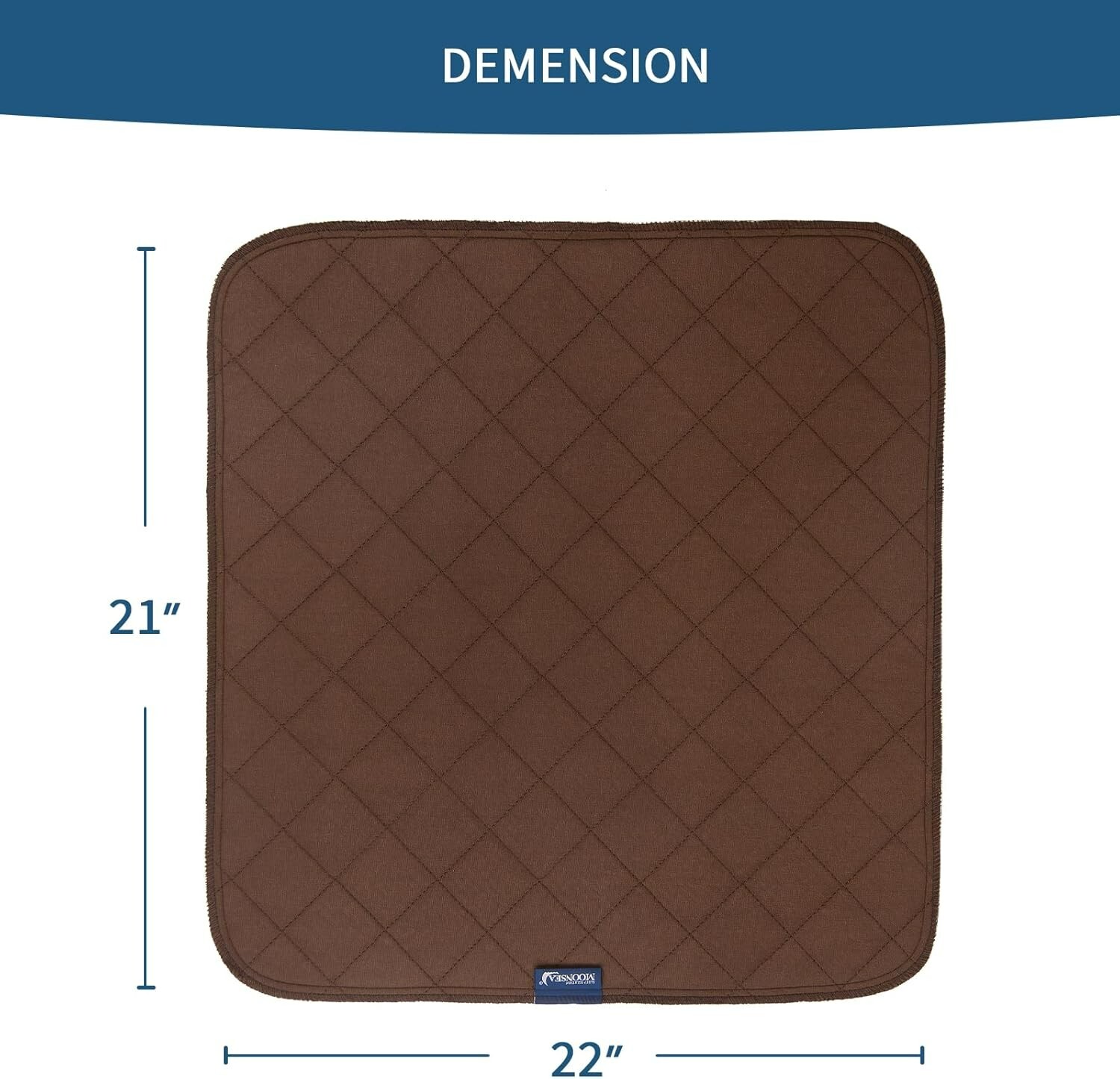 Waterproof Incontinence Chair Pads Quilted Seat Pads Cover 4 Pack 22″x21″ Brown