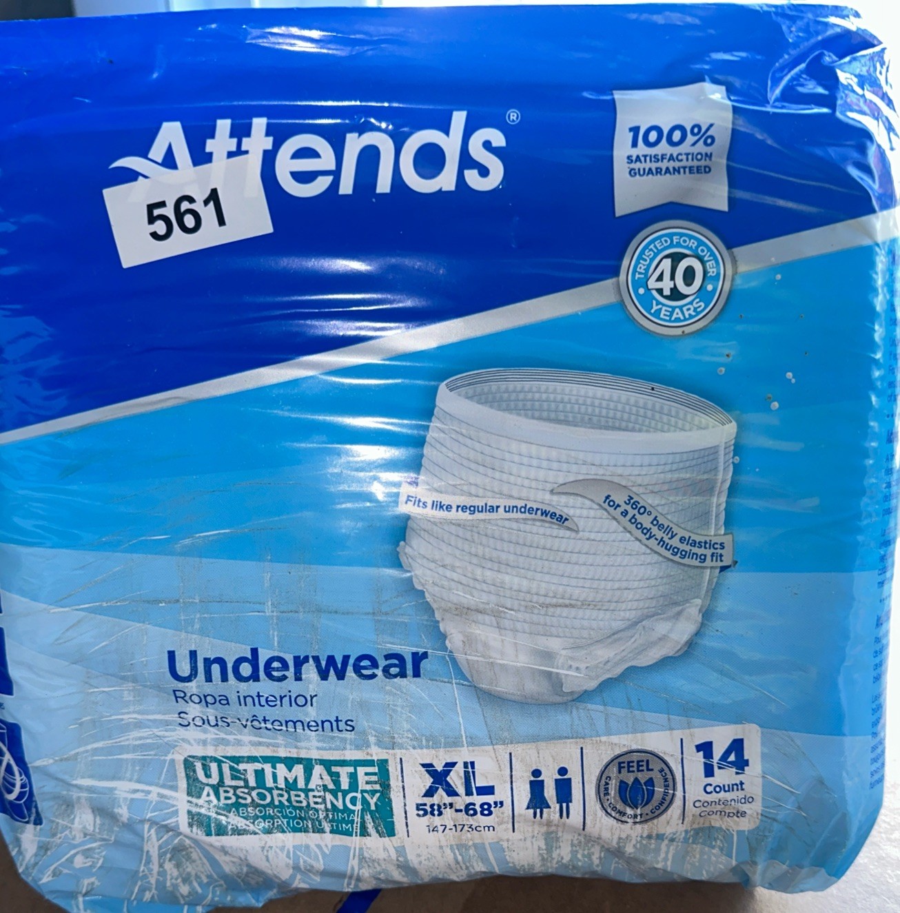 Attends Disposable Underwear X-Large Heavy 14 Ct
