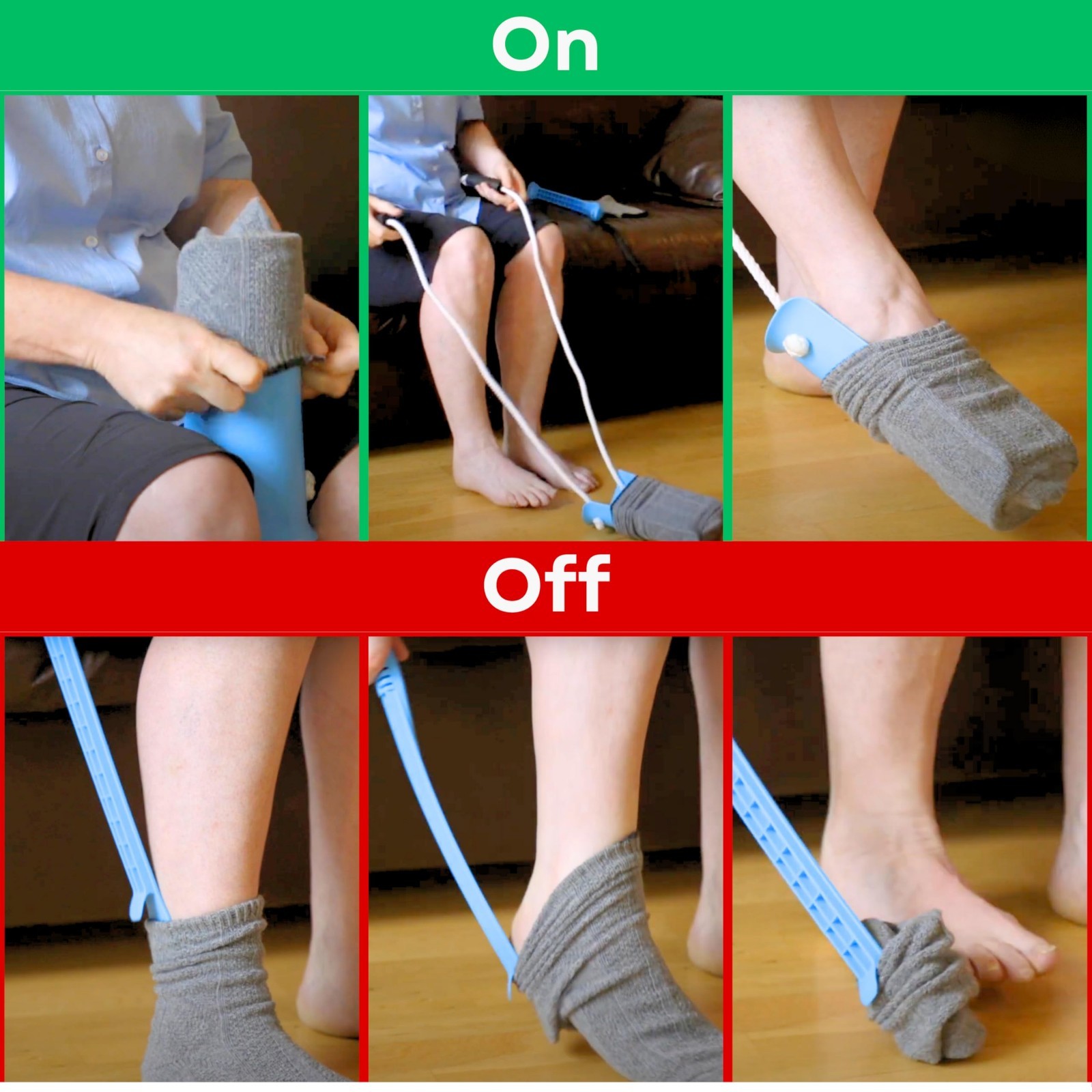 Sock Aid Kit – Easy On Easy Off Device for Socks & Stockings – Mobility Aid for