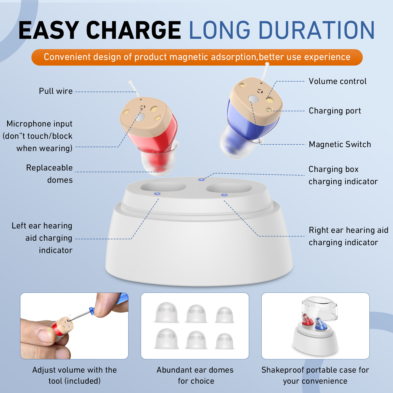 MiNi Digital Invisible Rechargeable Hearing Aids CIC Small Sound Voice Amplifier