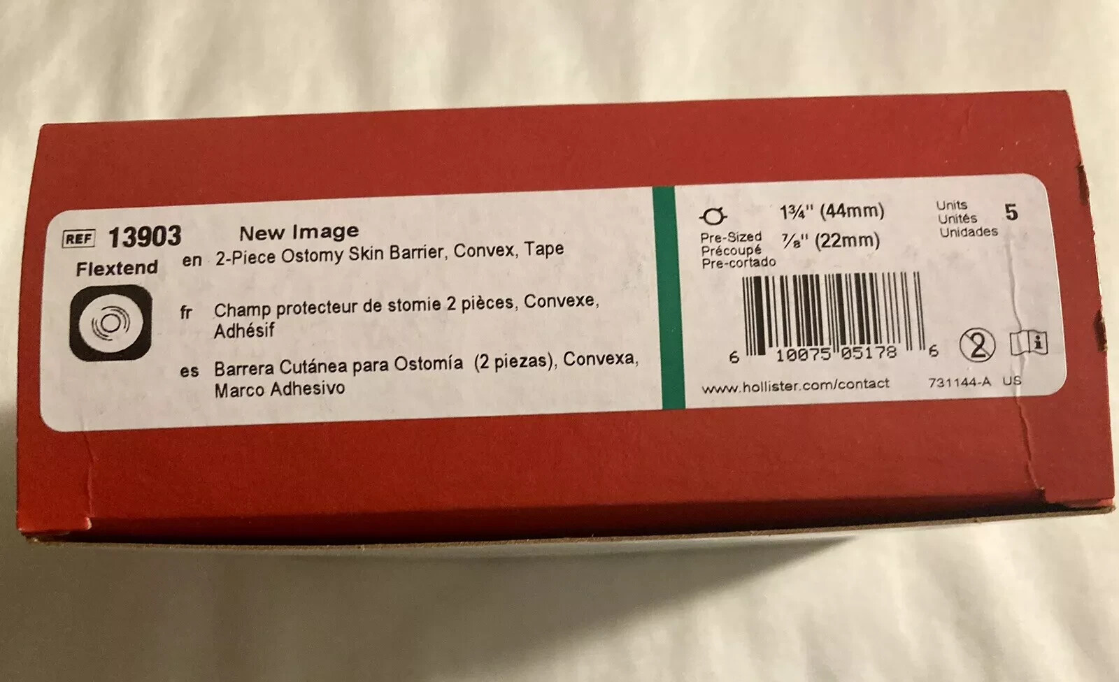 Hollister 13903 New Image Flextend 2-Pc Skin Barriers 1-3/4″ Flange
