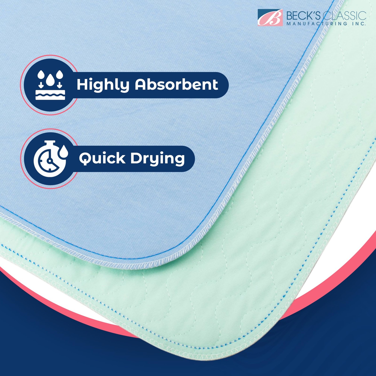 Washable Underpads, 34 x 36 (2 Pack) – Heavy Absorbency Reusable Bedwetting I…