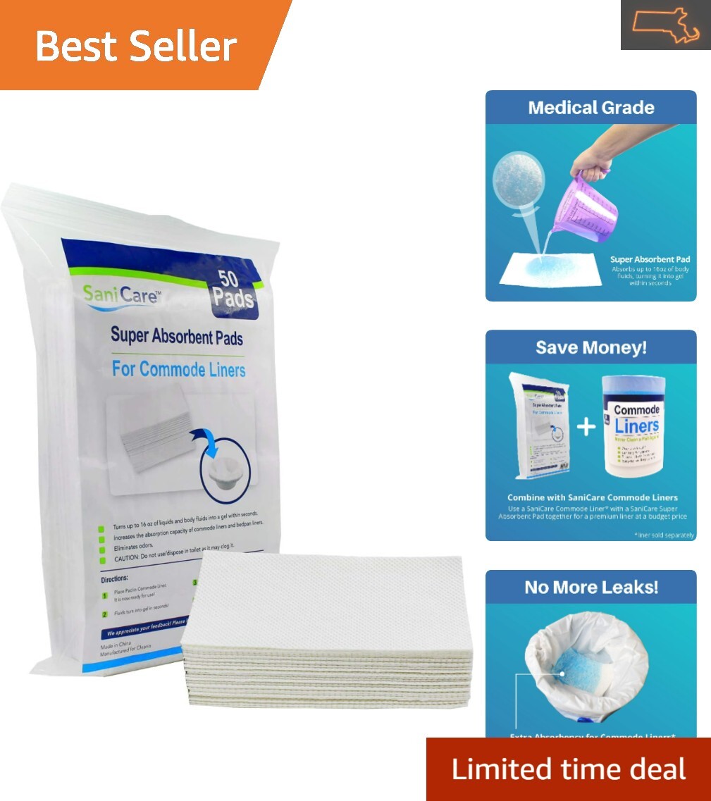 Protective and Budget-Friendly: 16 oz Absorption, 50 Super Absorbent Pads