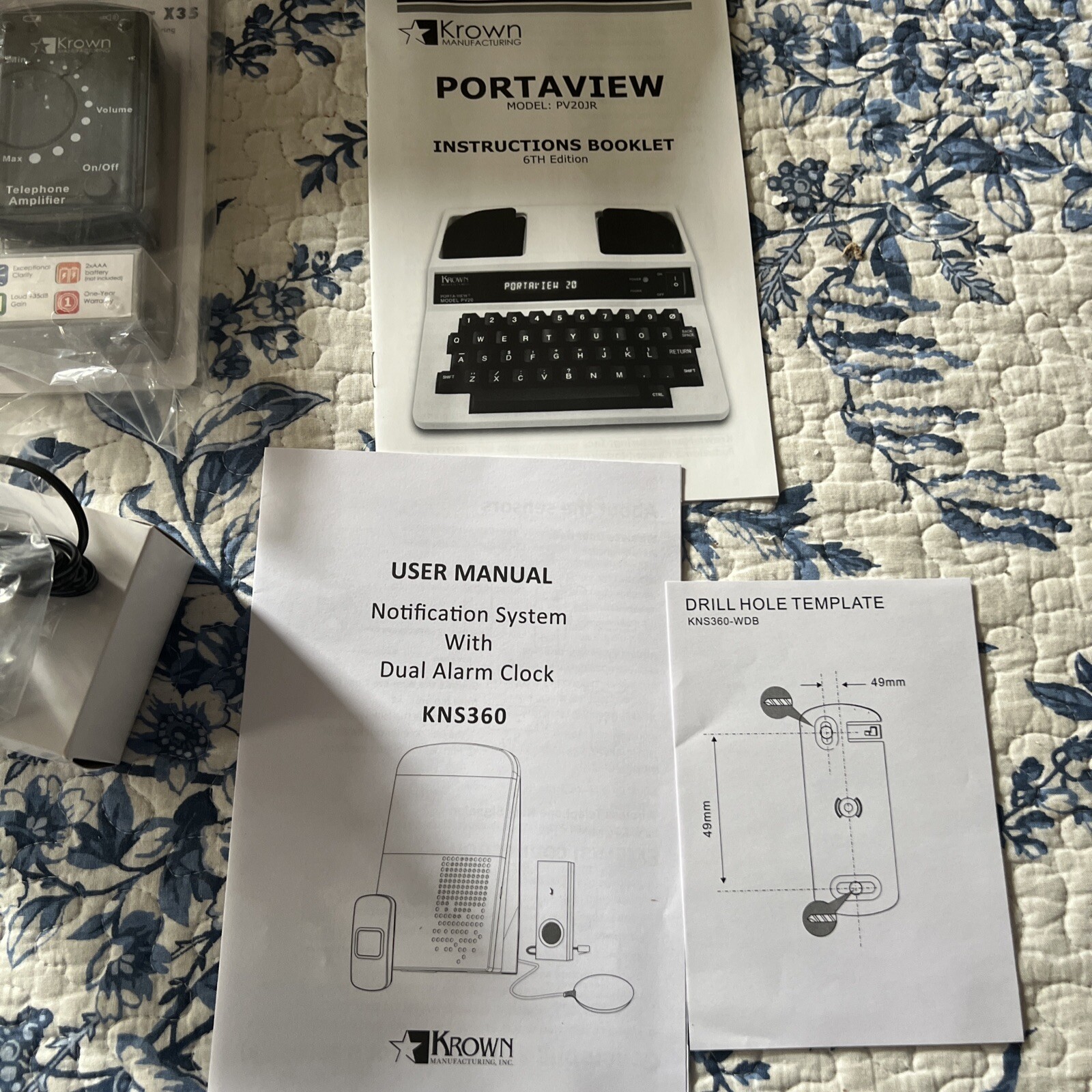 Krown PORTAVIEW PV20JR Hearing Machine Accessories Case & More!!! NEW