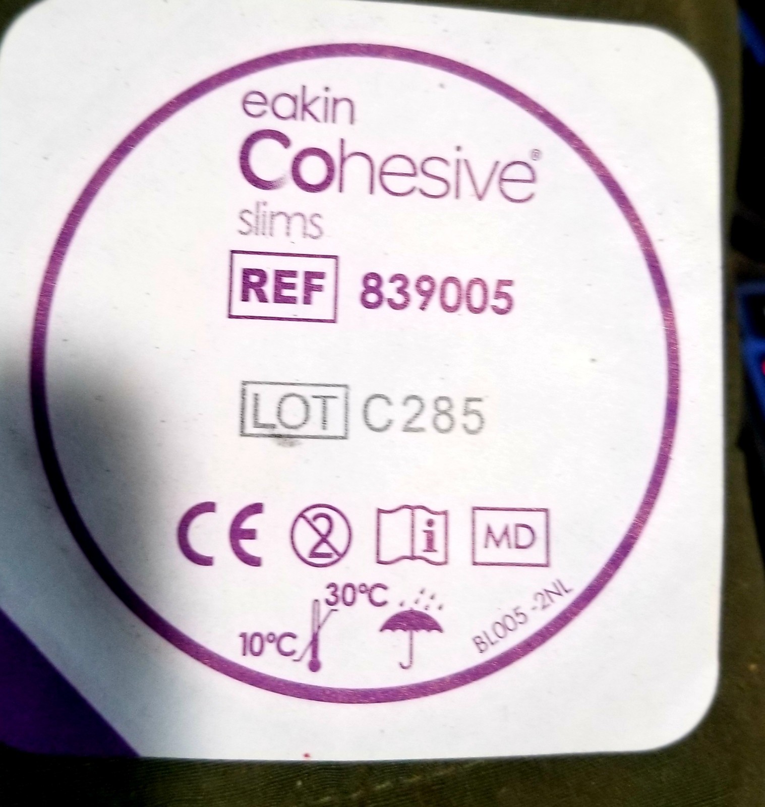 Ostomy Care ConvaTec Eakin Cohesive Seal Slims Seals 839005 Bag Of 20