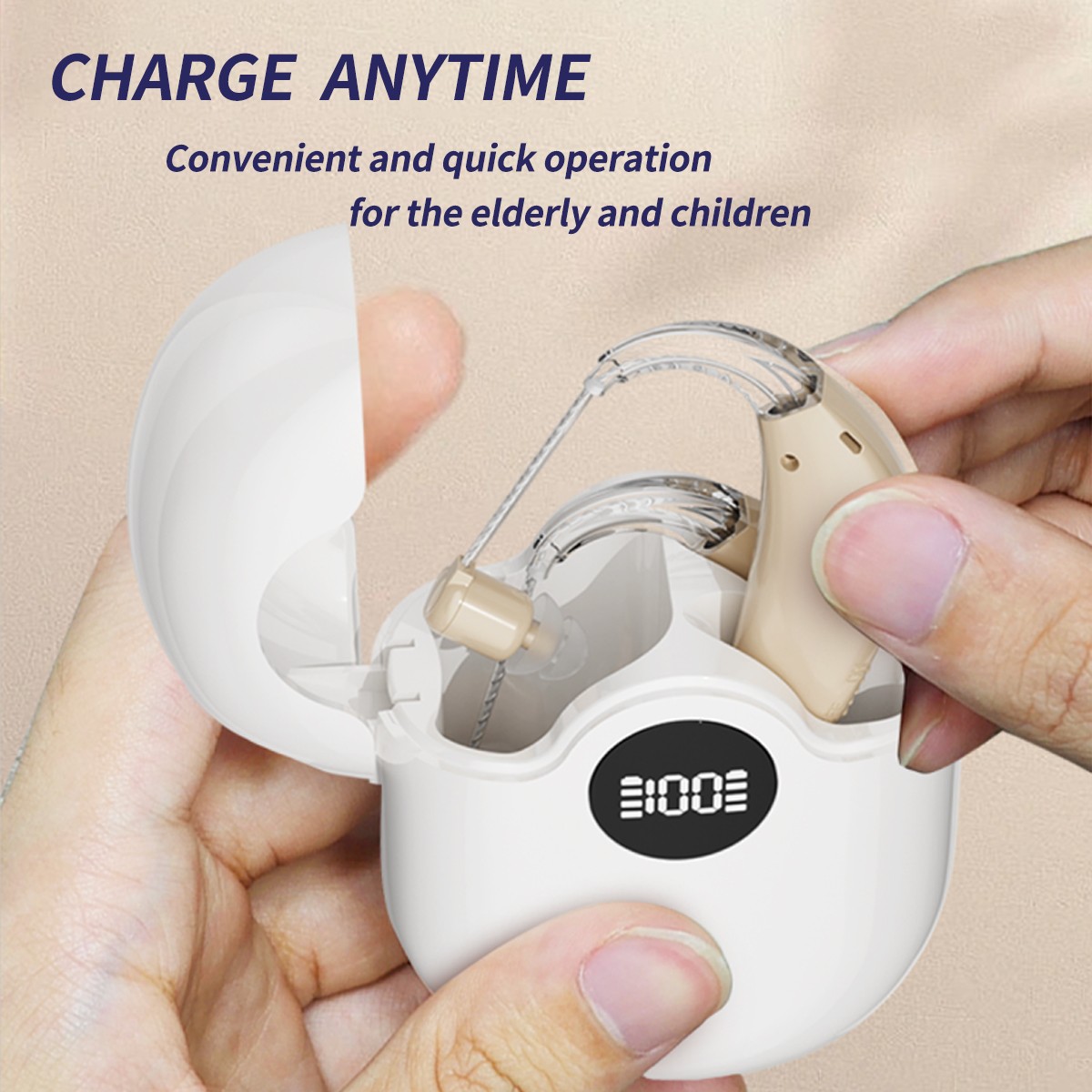 Rechargeable Digital Hearing Aids For Seniors OTC Adults With Noise Cancelling
