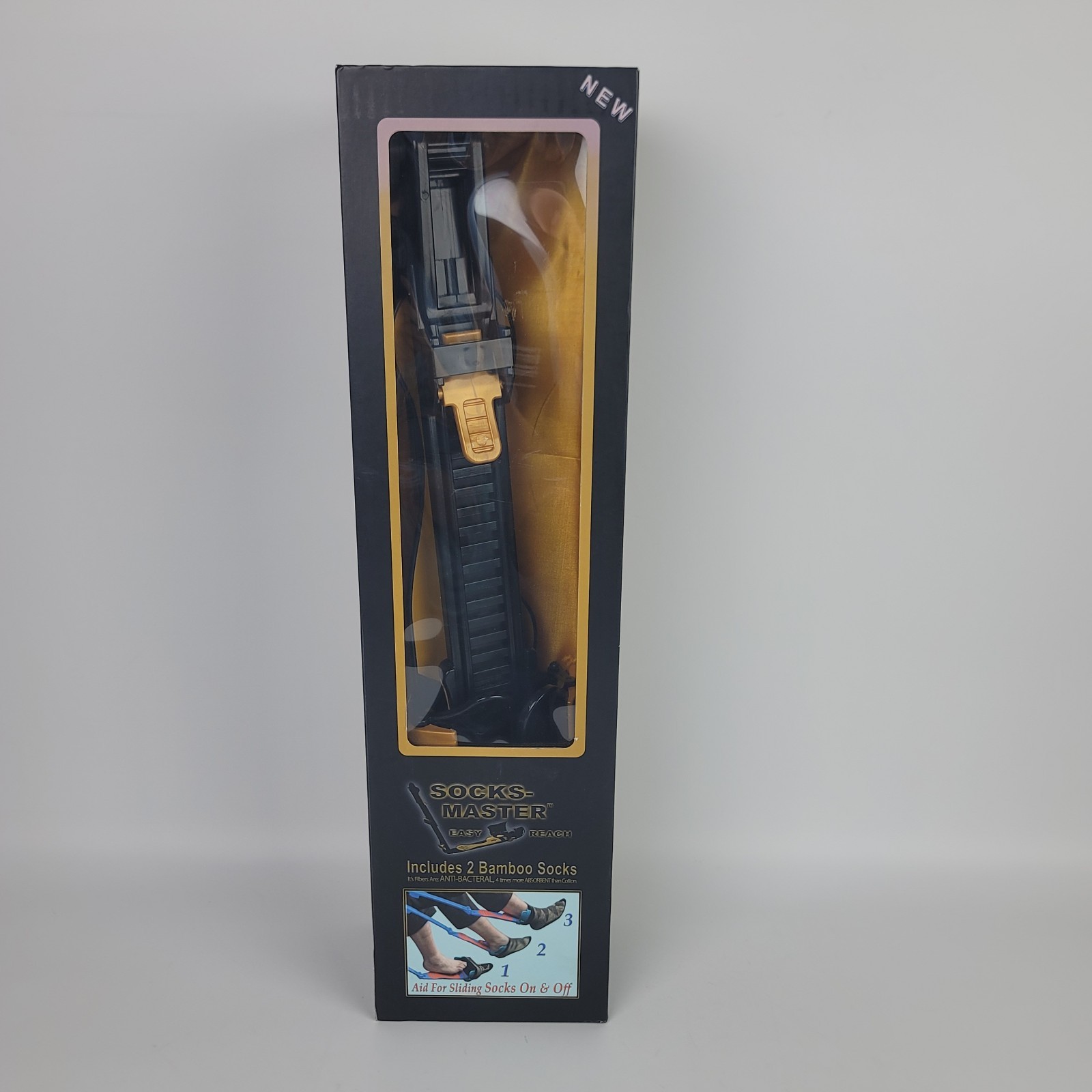Senior Sock Aid Easy Reach Helper For Sliding Socks On & Off Shoe Horn Foldable