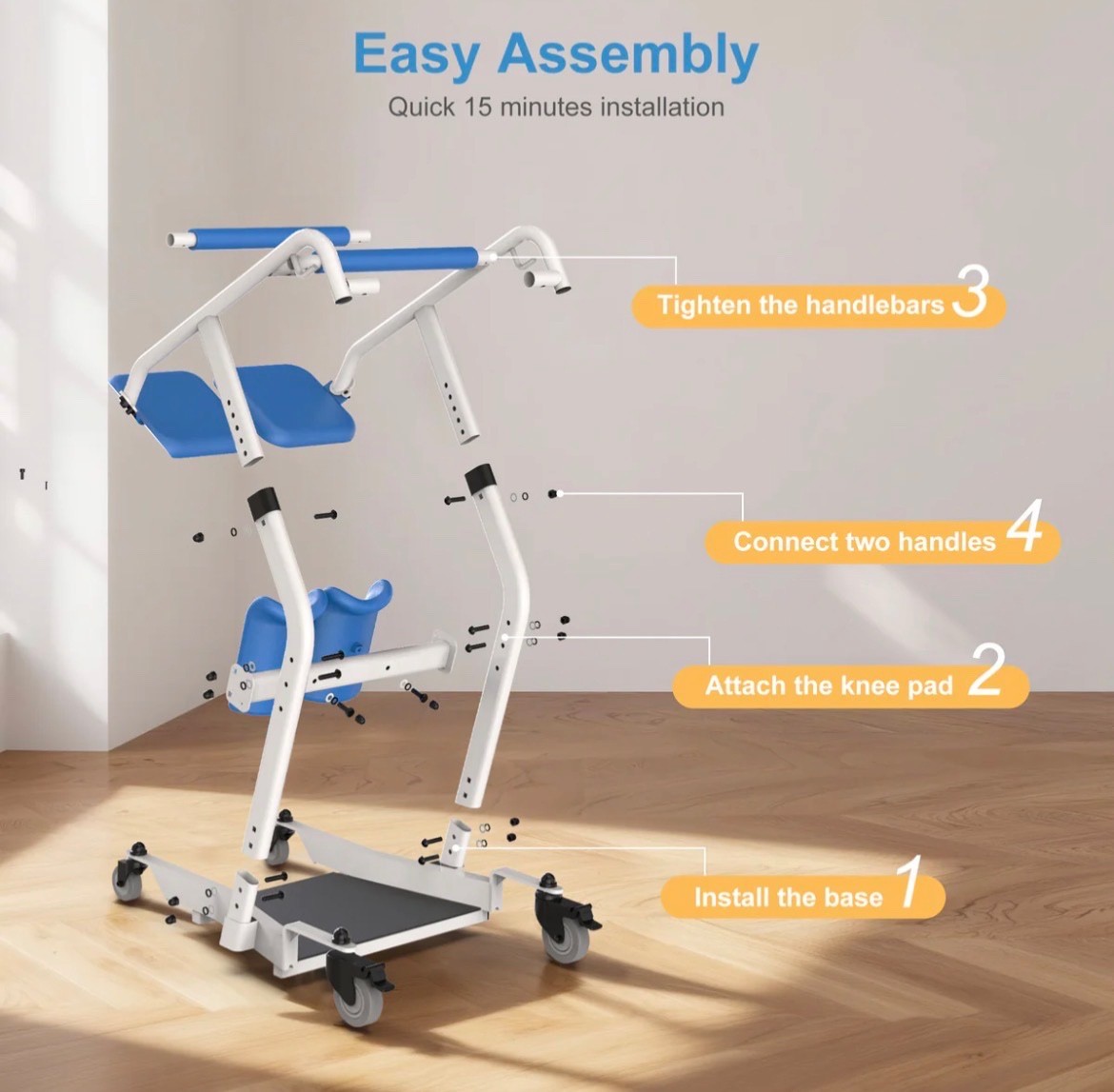 Sit to Stand Patient Lift, One-Step Stand Assist Lift for Elderly – (WHLICKS)