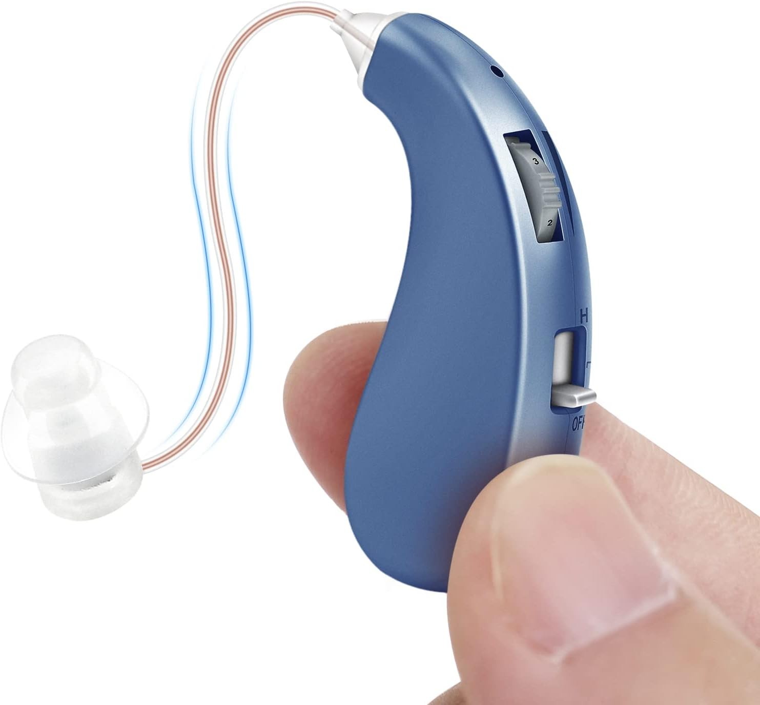 Britzgo Entry Level Rechargeable Digital Hearing Amplifier Bha-203, Blue, 8 Oz
