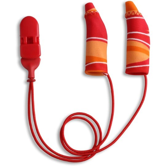 Ear Gear Original Corded (Binaural) | 1.25″-2″ Hearing Aids | Orange-Red