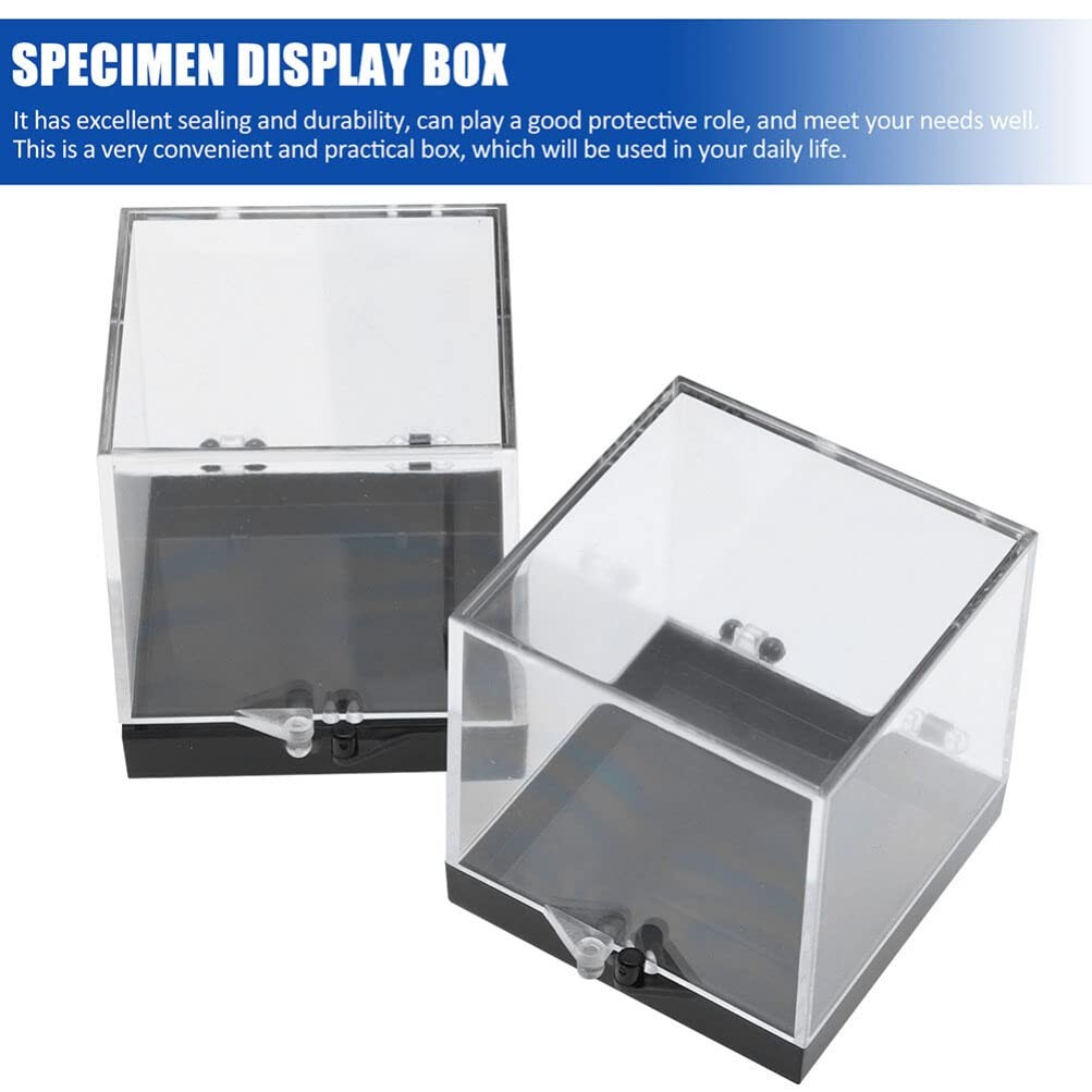 DOITOOL 12 Pack Mineral Specimen Storage Boxes Clear Plastic Specimen Display…