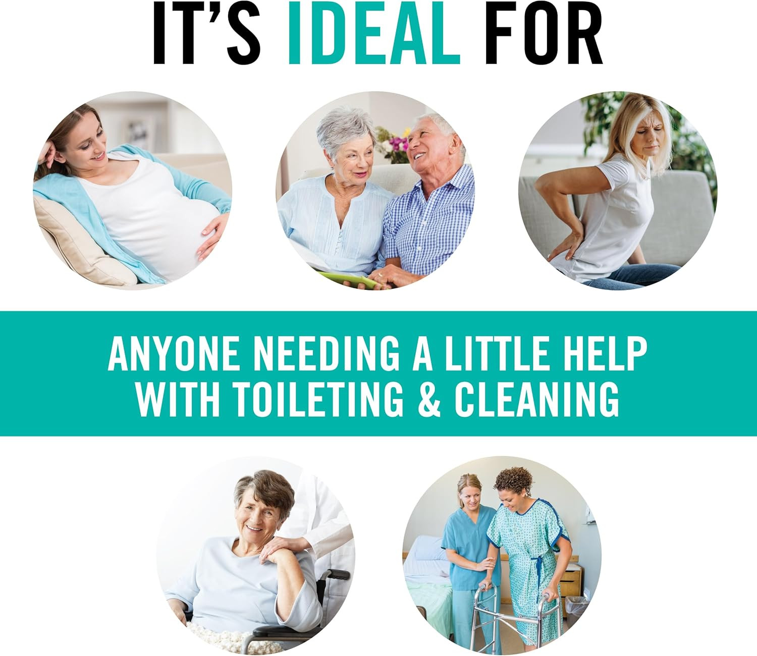Toilet Aid – Personal Bottom Wiping Tool, Bathroom Mobility Aid for Disabled, El
