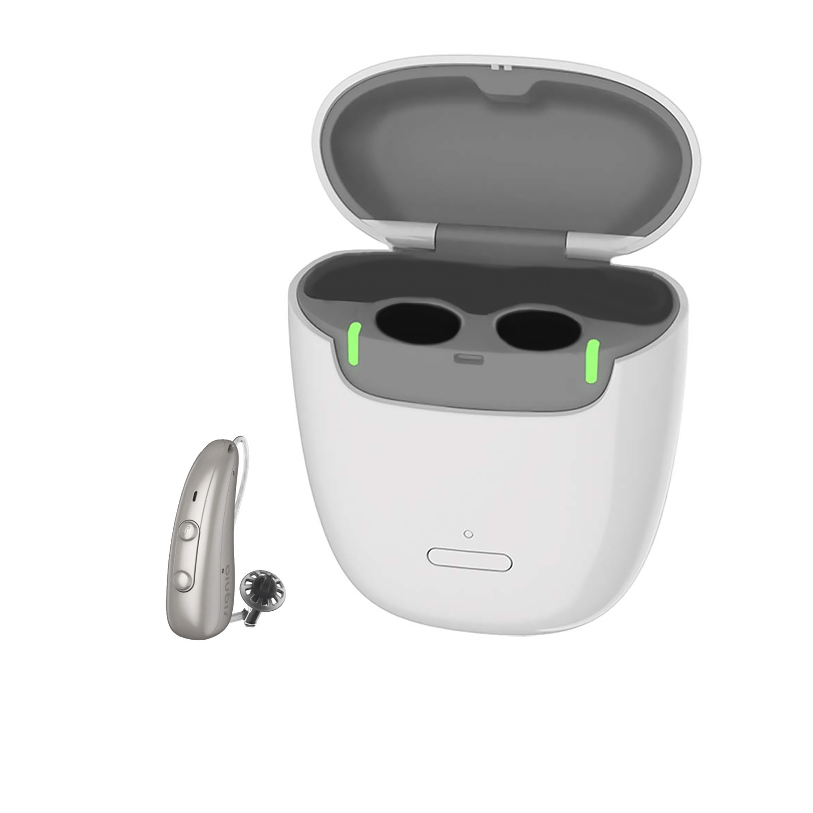 Signia Pure Charge Go 5 IX T Left Dark Champagne + Portable Charger