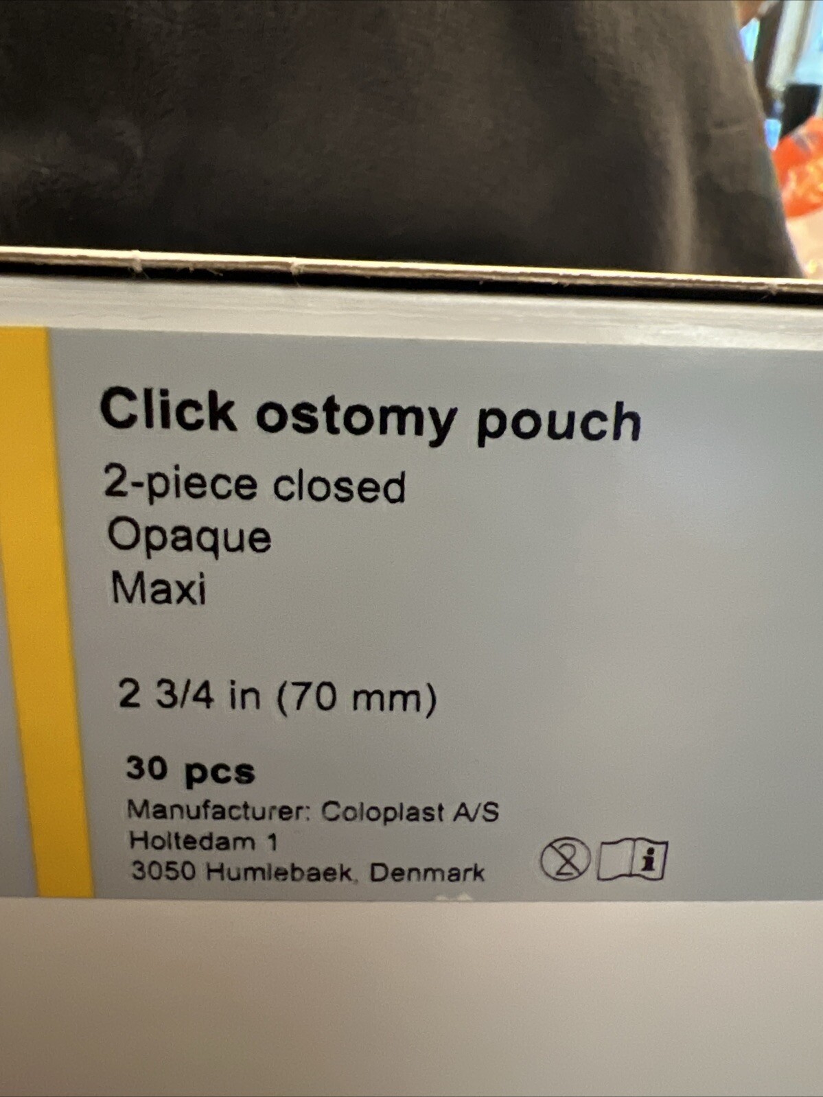 Coloplast Sensura Click 2-Piece Closed Pouch 3/8″ – 2-3/4″ Opaque Qty 30 Per Box