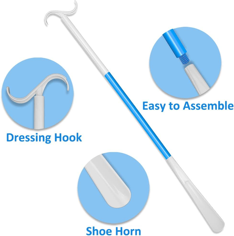 35.5 Inch Long Handled Shoe Horn, Dressing Stick, Sock Remover Aid Helper -…