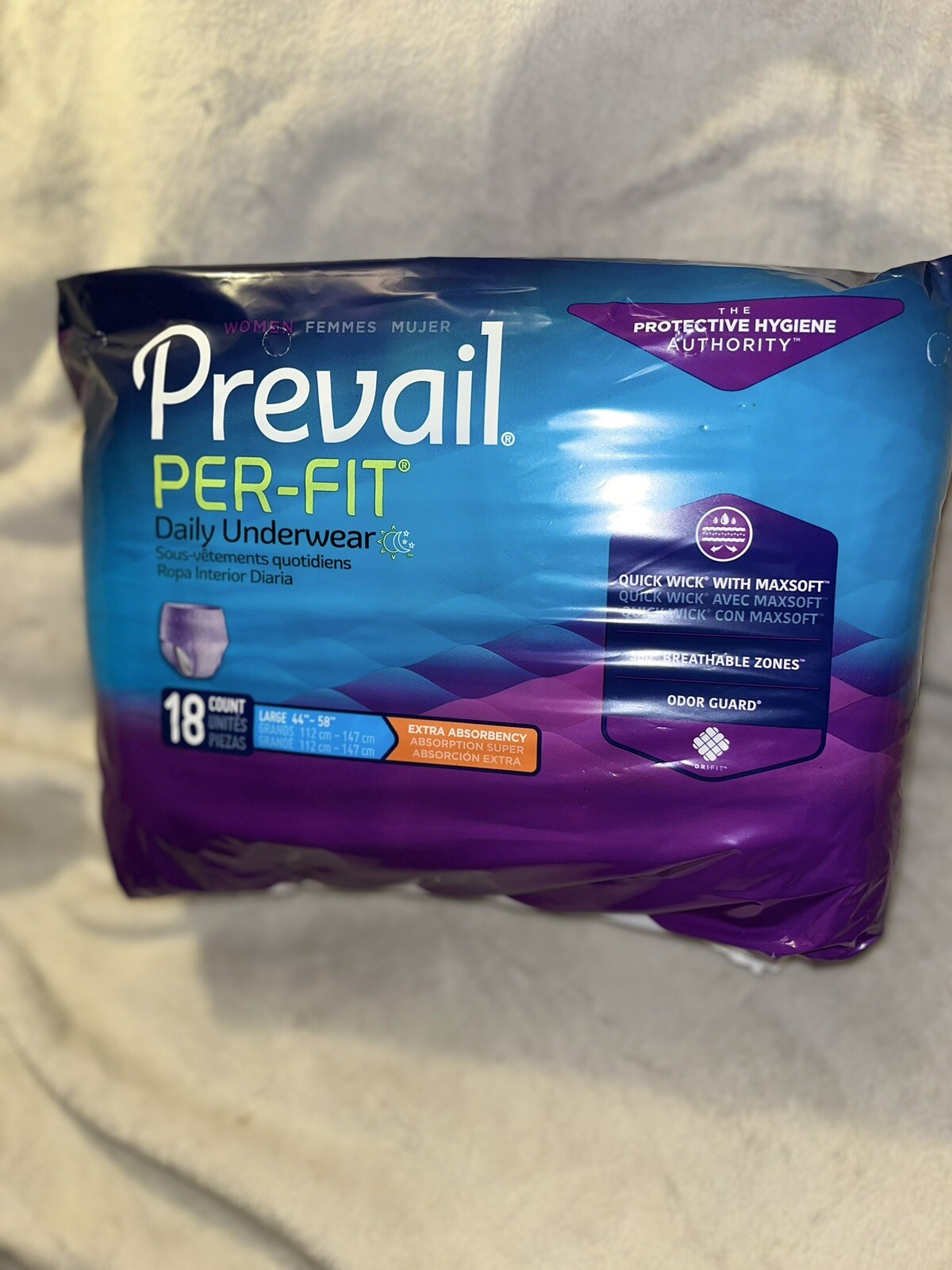 Prevail Per-Fit Underwear for Women LG 44″-58″ (Wholesale) (1 case,4 Pack,72 ct)