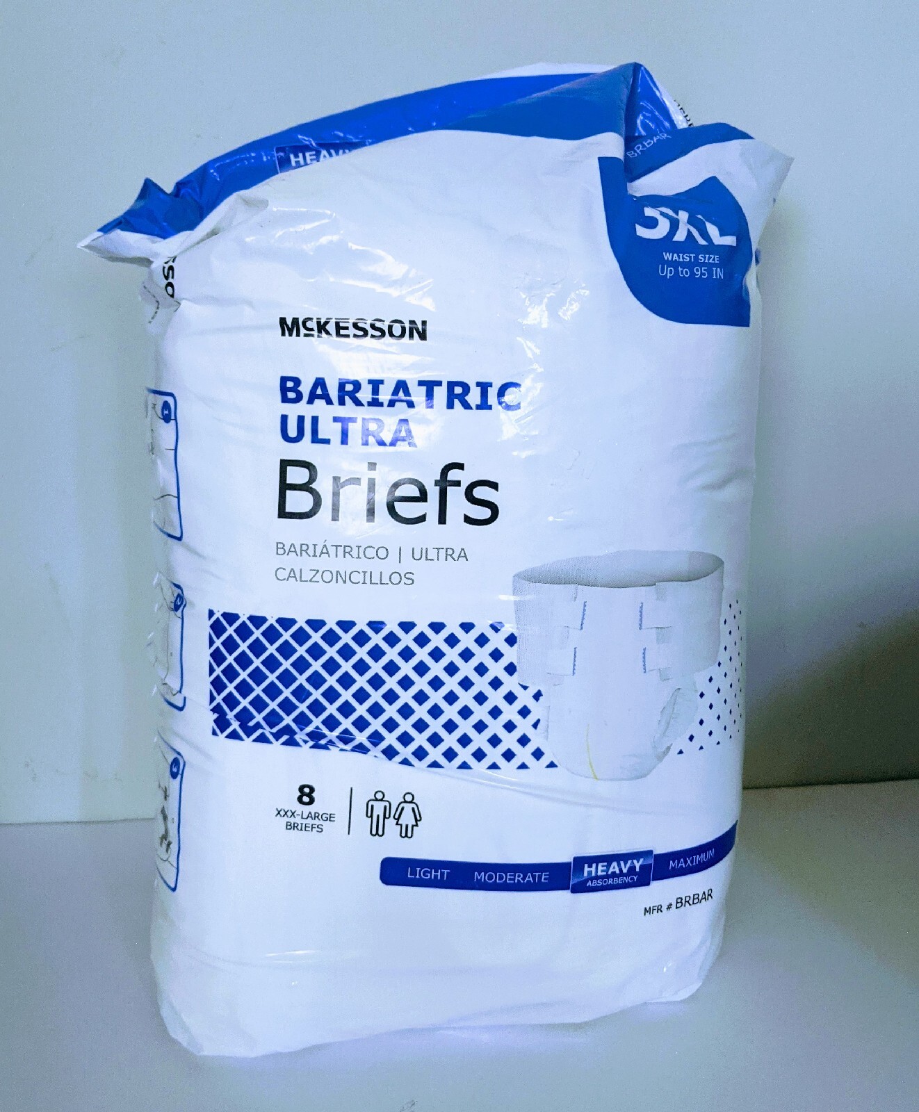McKesson Ultra Plus Bariatric Adult Brief Tab Closure 3X-Large (8 pcs)