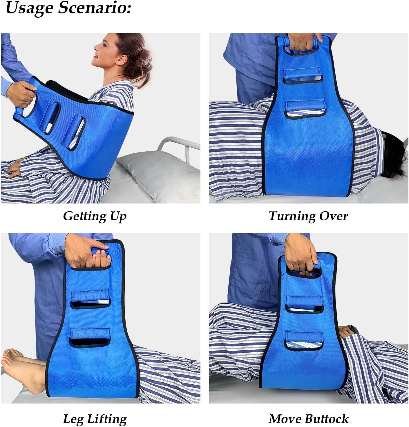 Comfortable Padded Gait Belt Transfer Sling for Safe Mobility – Supports 330 lbs