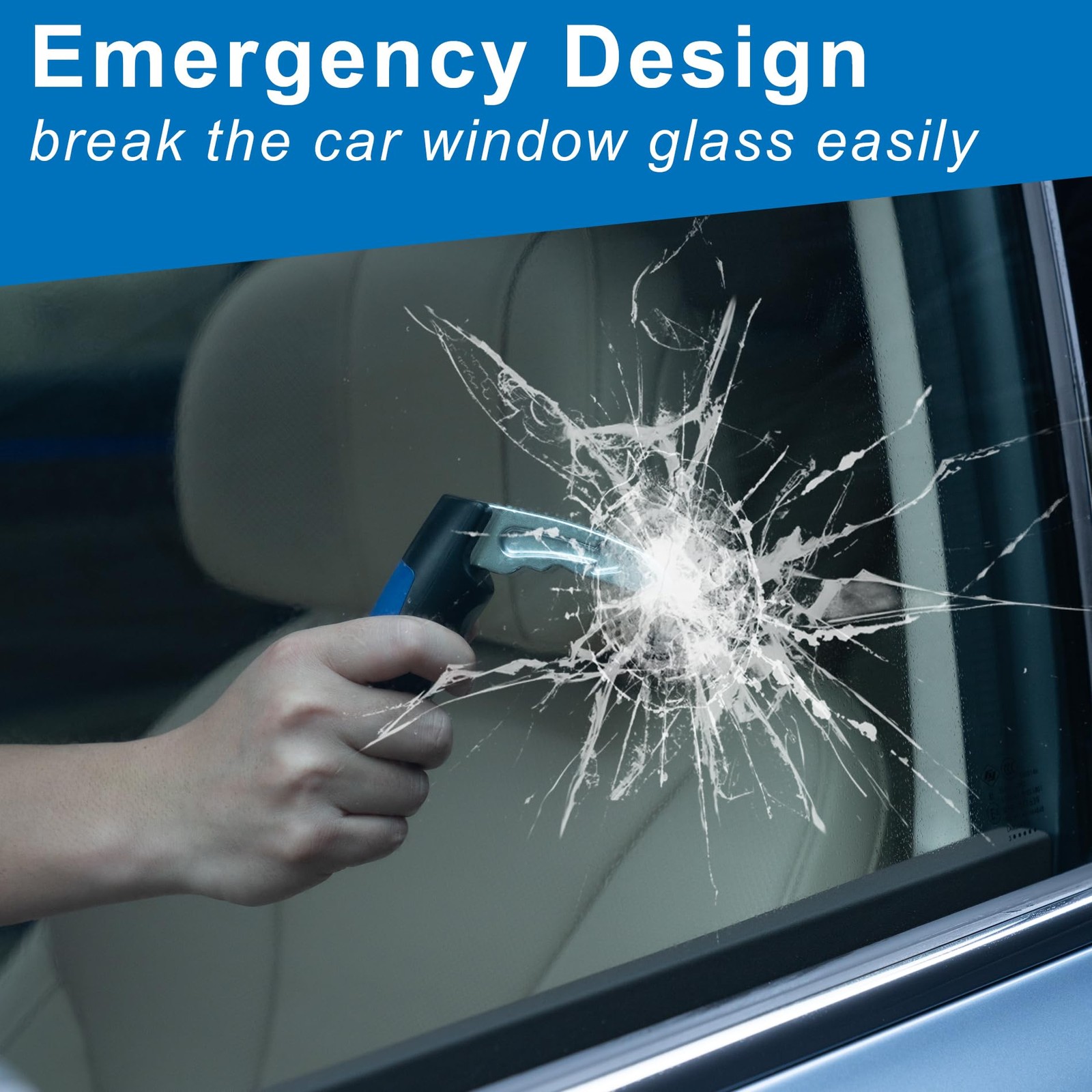 Husfunov Car Door Handle for Elderly, Assist Support Blue-1Pcs