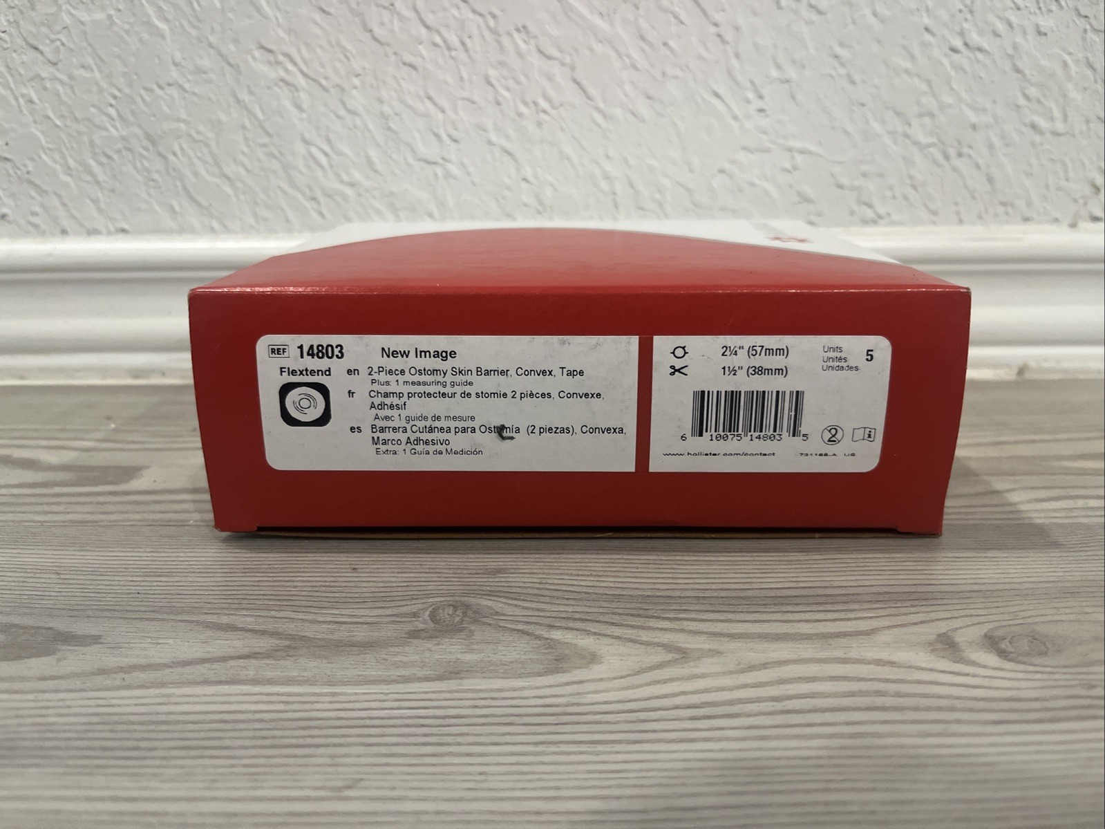 5 Hollister 14803 New Image Skin Barrier, Convex, Tape 2 1/4” (57mm) Exp 2028