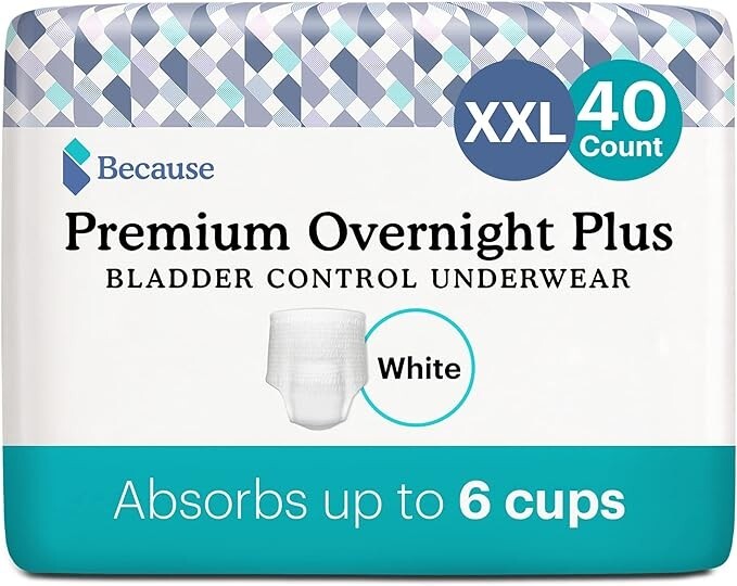 Because Overnight Absorbency Pull-Ups Disposable Underwear for Adults unisex