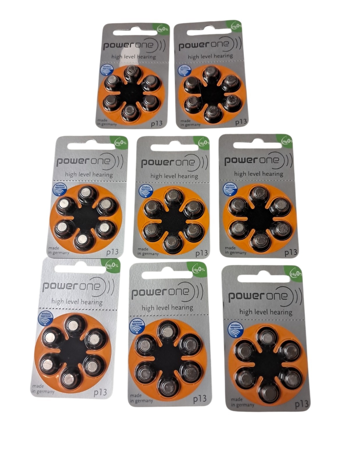 POWER ONE P13 Hearing Aid Batteries New Exp 10/2022 8 packs