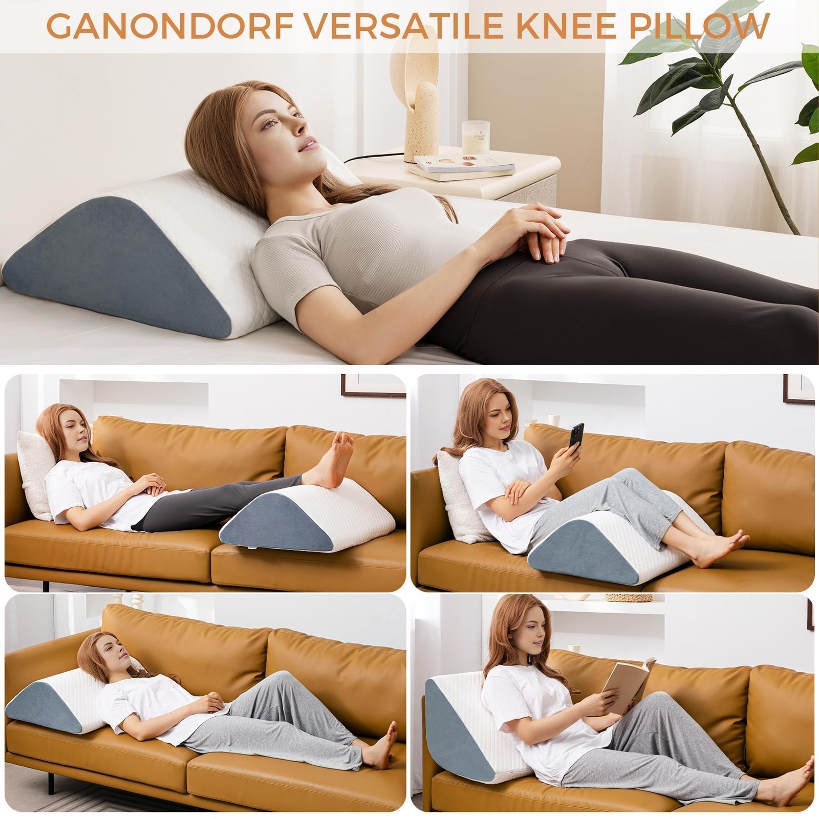 Ganondorf Knee Wedge Pillow For Post-Surgery Recovery-Leg Elevation Support For
