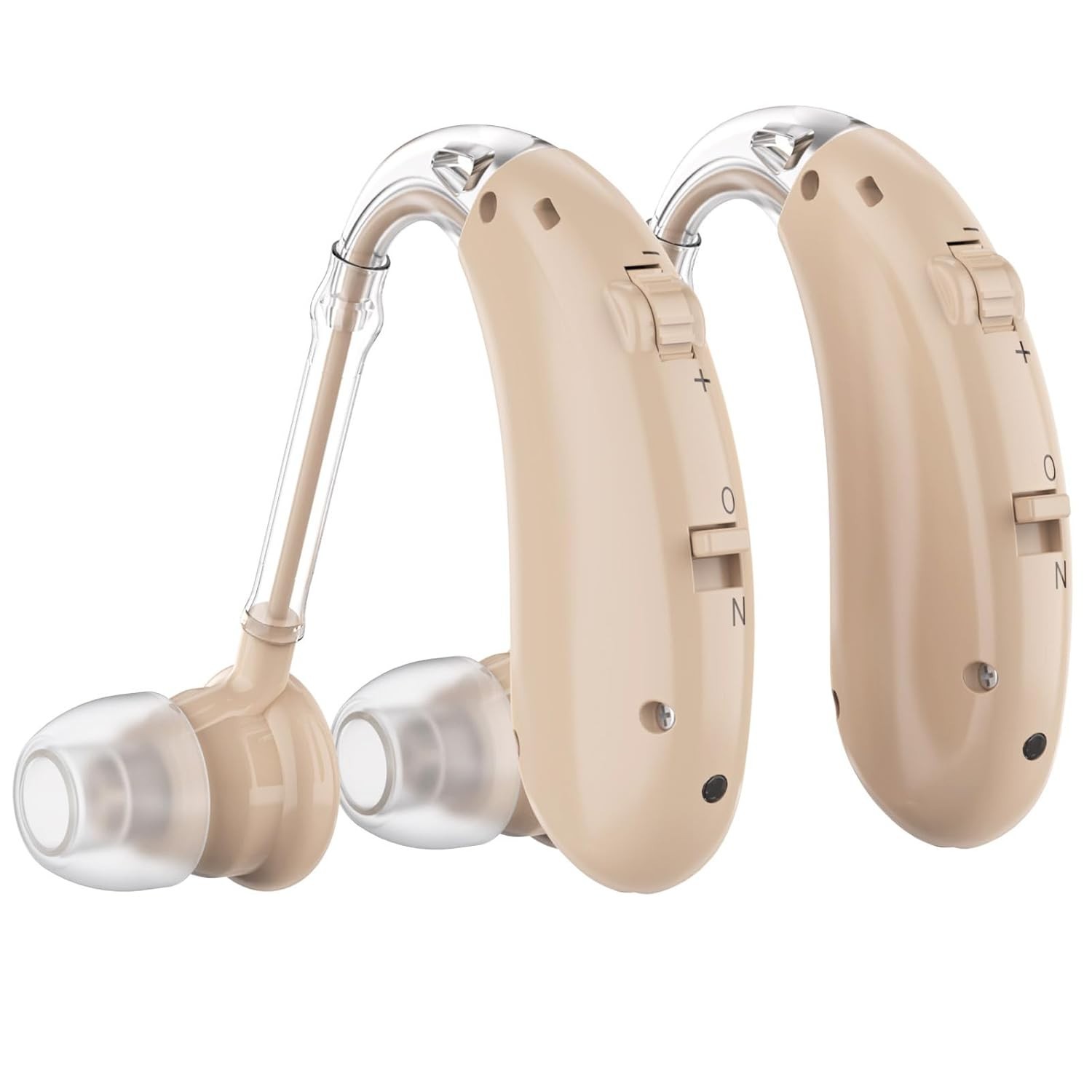 In-Ear Rechargeable Hearing Amplifier with Active Noise Cancellation for Adults