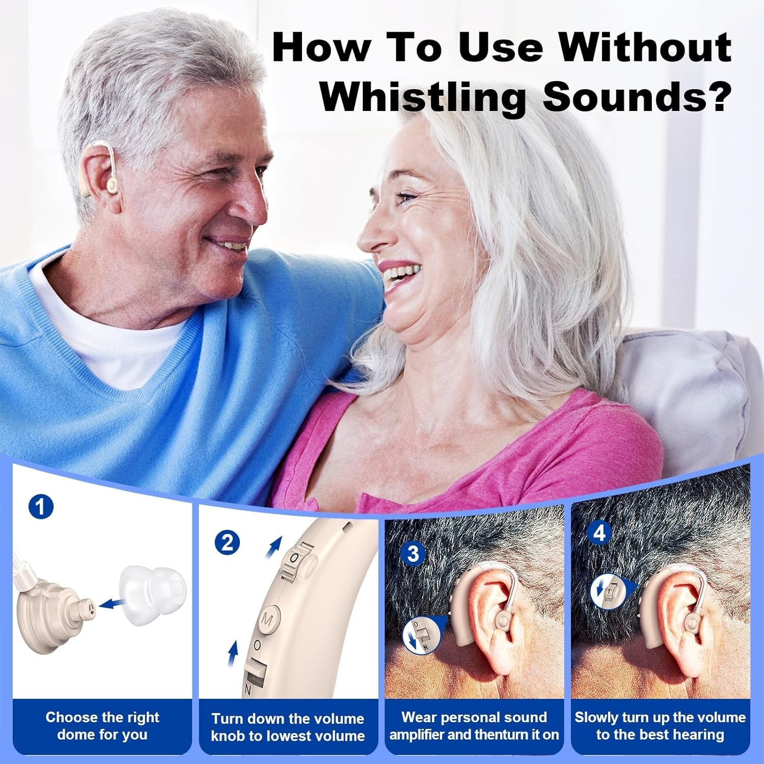 “High-Performance Hearing Aids for Seniors Severe Hearing Loss, Rechargeable wit