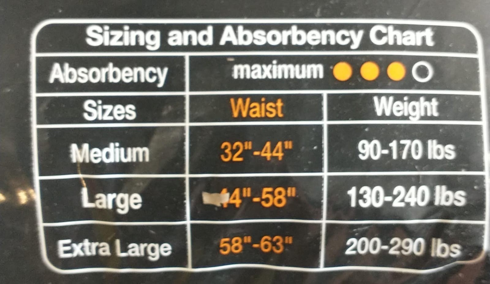 CVS Adult Fitted Briefs Maximum Absorbency 32 Ct Unisex Large 44 to 58 Torn Bag
