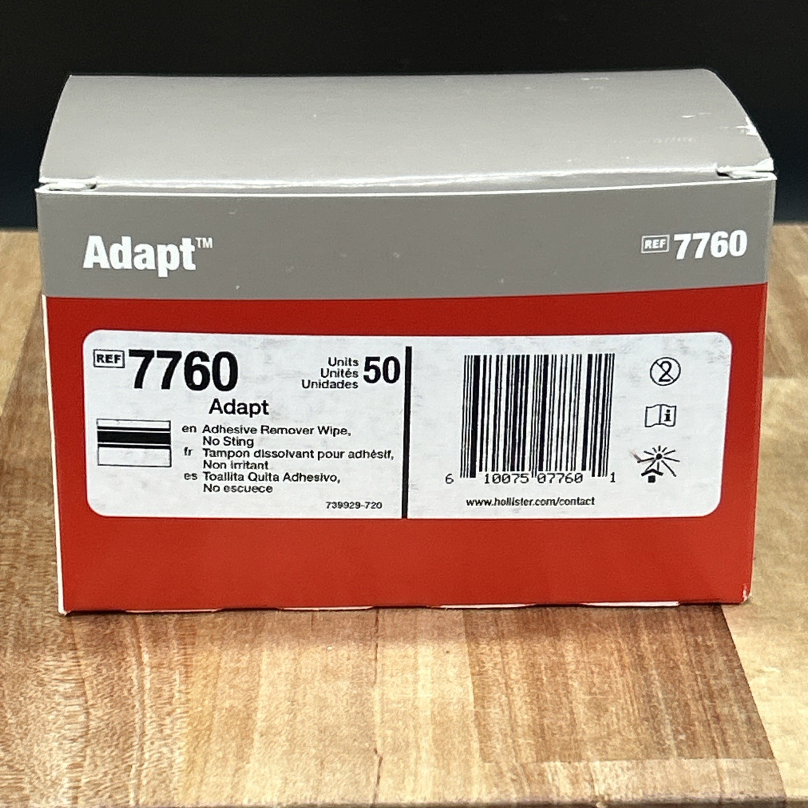 Hollister Adapt 7760 Universal Adhesive Remover Wipes 50 Count