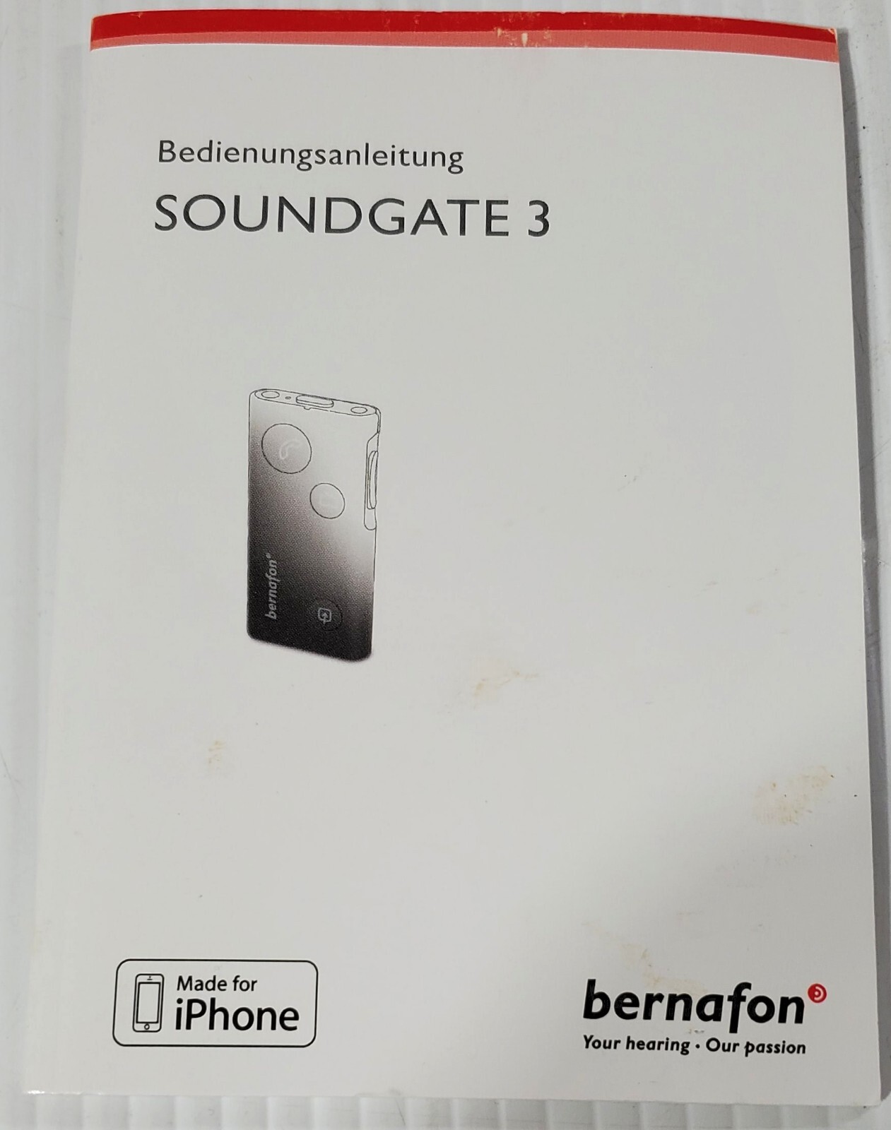 Bernafon Hearing Aid Remote Soundgate 3 w/ Chargers, Manual, and Accessories