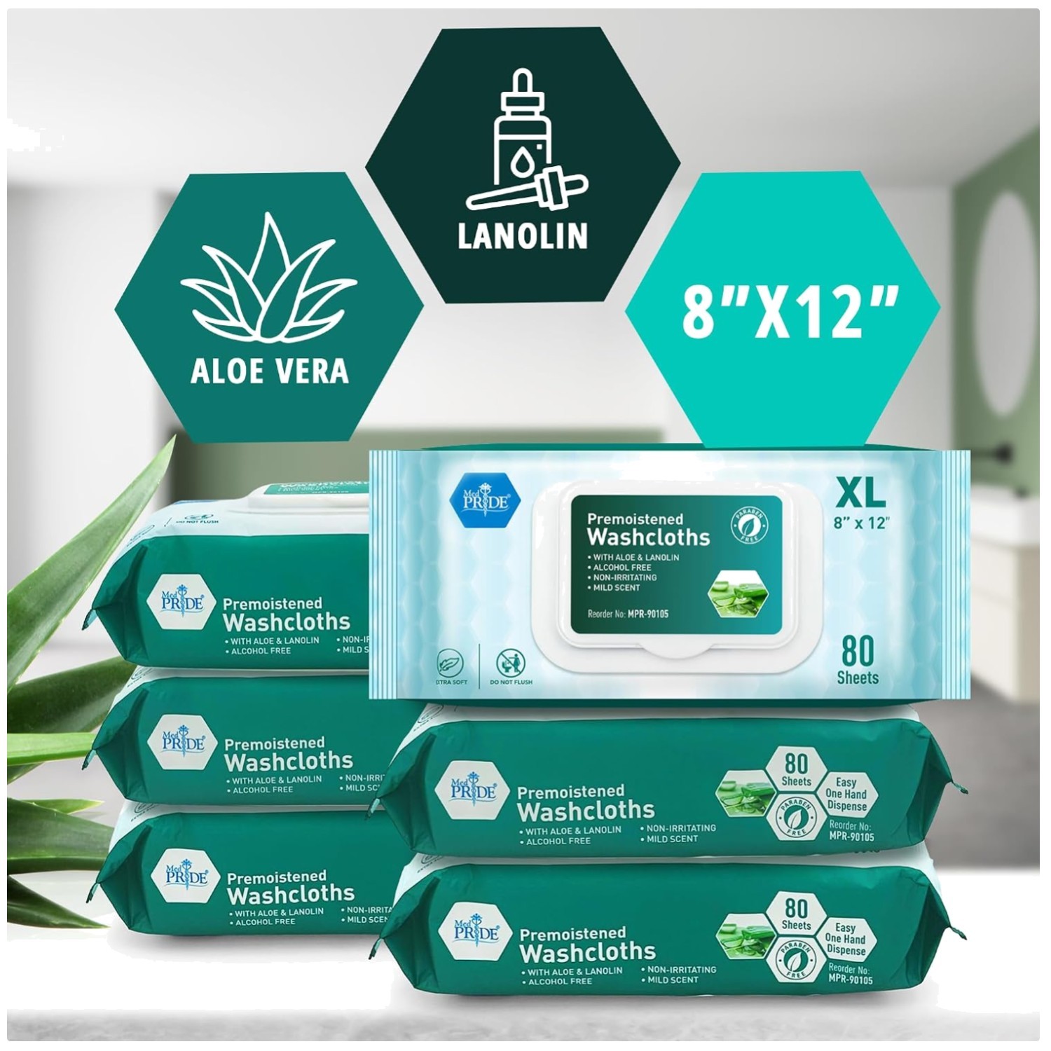 Disposable Adult Washcloths 480 Ct