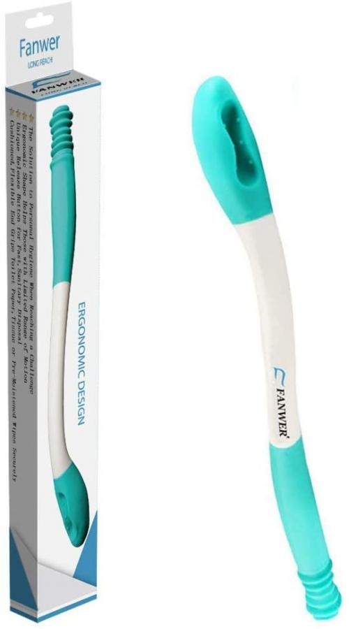 Jobar Long Reach Comfort Wipe Plastic Ergonomic Handle 1.2″x2″x1.75″ White/Green
