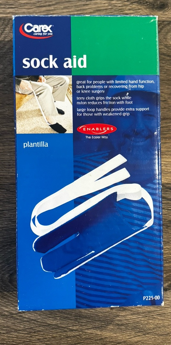 Carex Sock Aid Tool,Easily Pull on Socks without Bending, for Elderly, Disabled