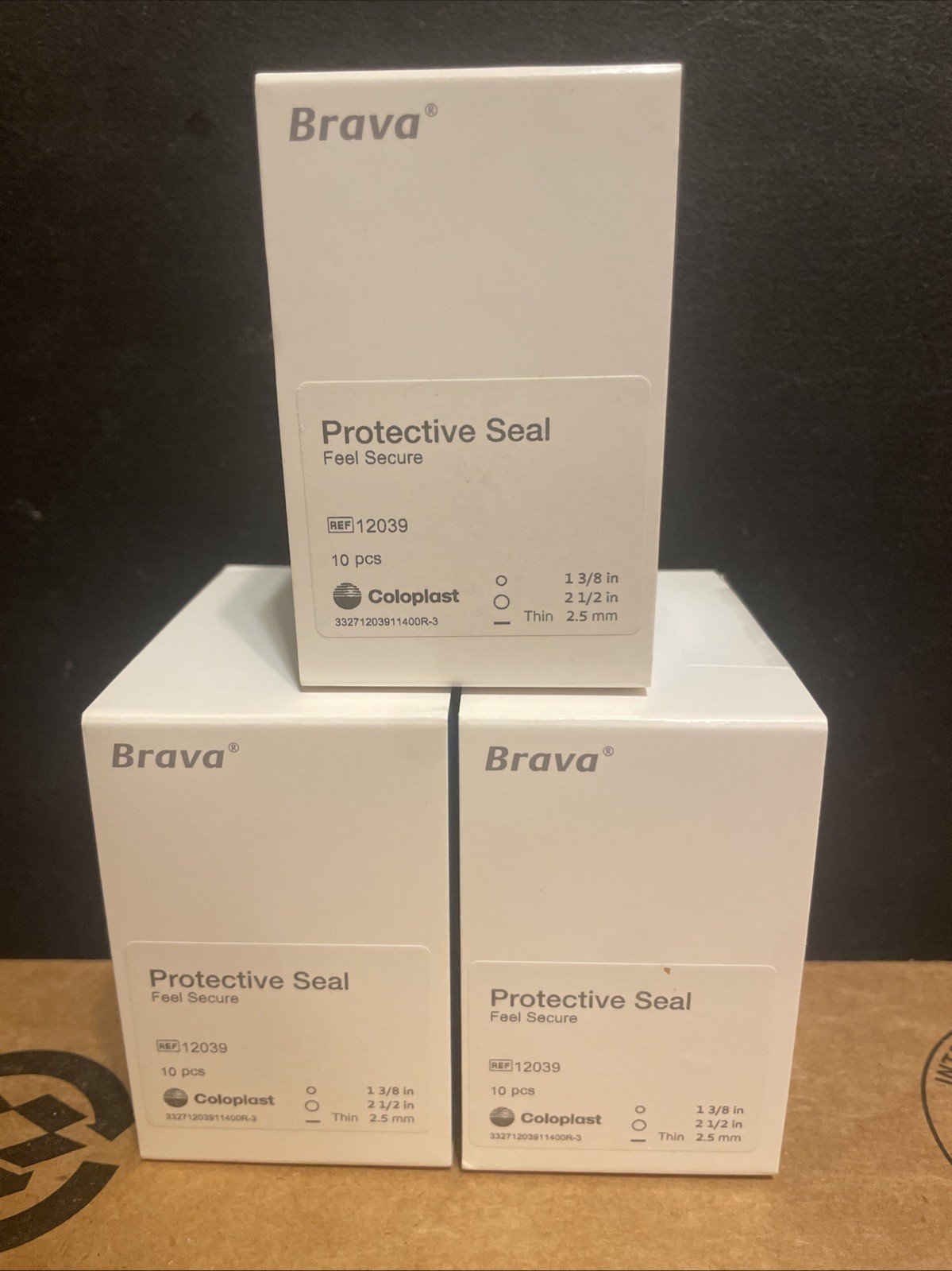 Lot Of 3 Coloplast 12039 Brava Protective Seal