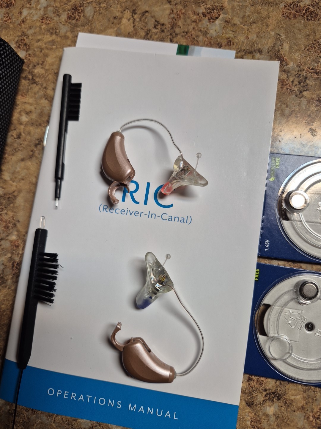 Starkey Digital RIC Hearing Aids Pair MUSE i2400+Battery Powered+Telecoil+Case