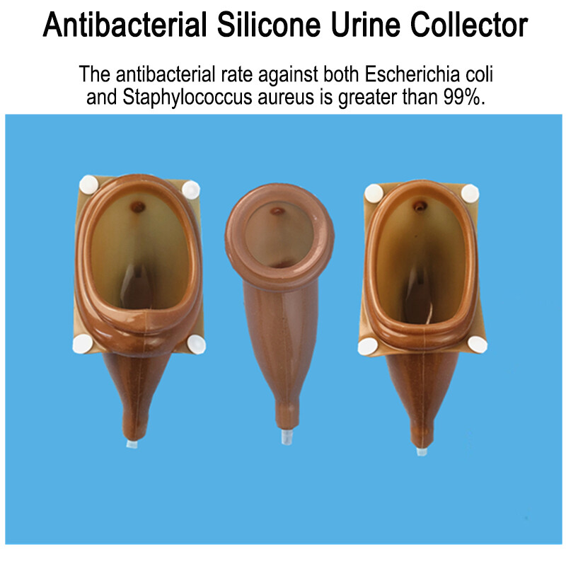 Male Female Wearable Urinal Bag Silicone Urine Catheter Antibacterial Portable