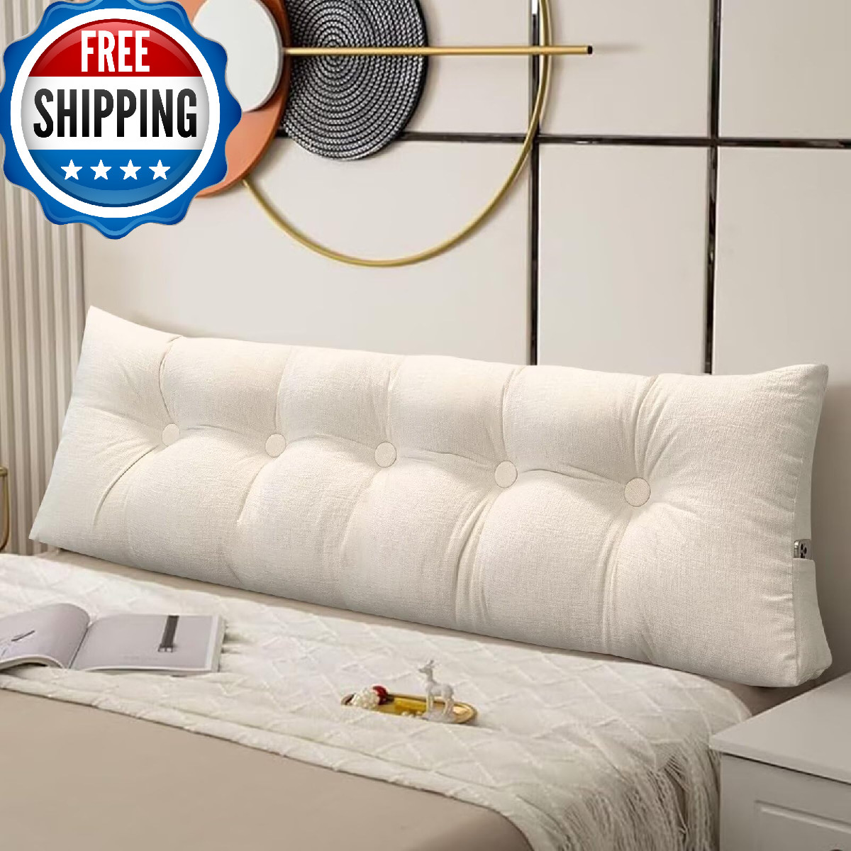 Jaysydd Queen Size Headboard Pillow Position Support For Bed Daybed Pillows