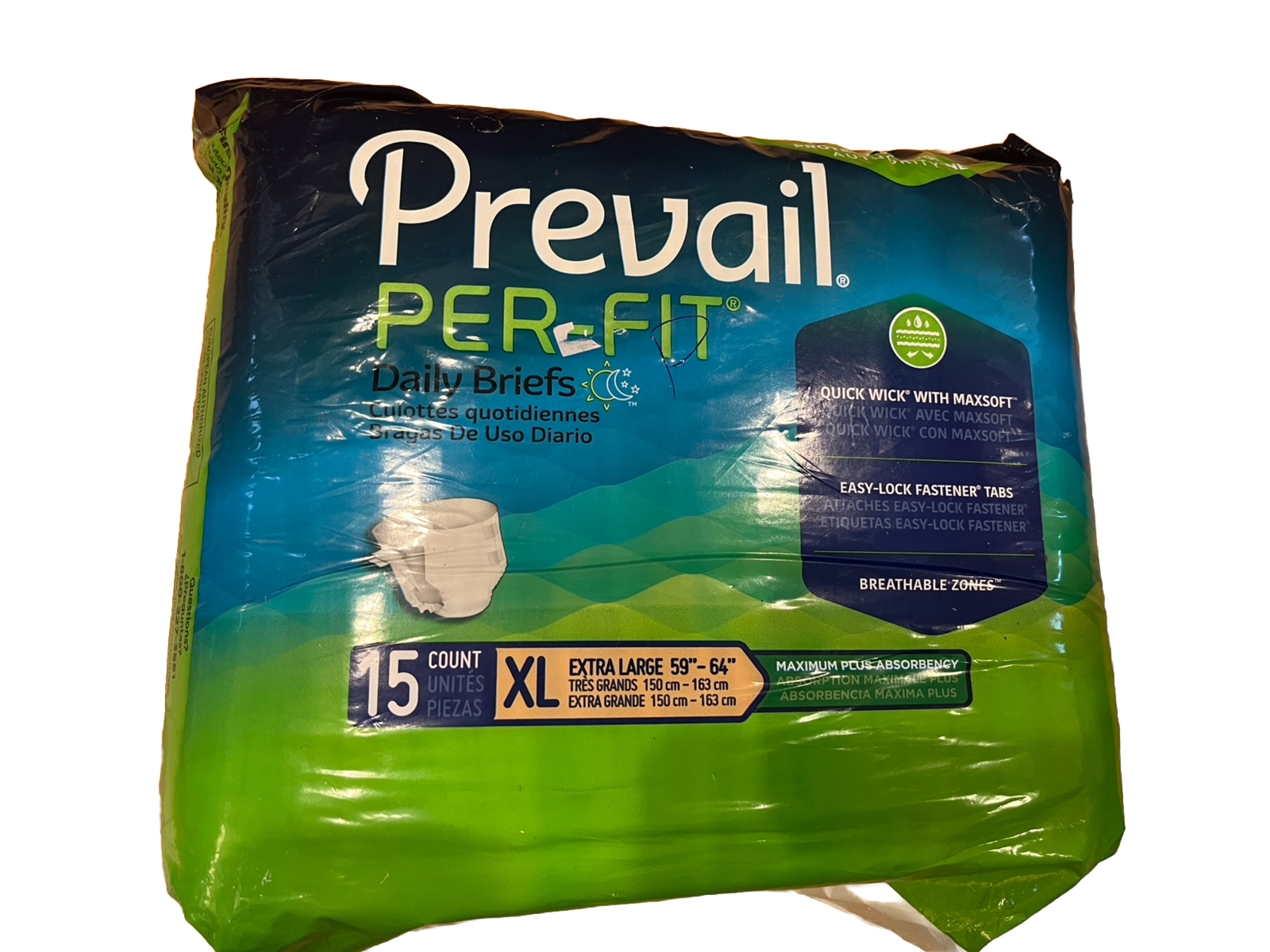 Prevail Per-Fit Large (44″-58″) Daily Underwear 18 Count Protective Hygiene