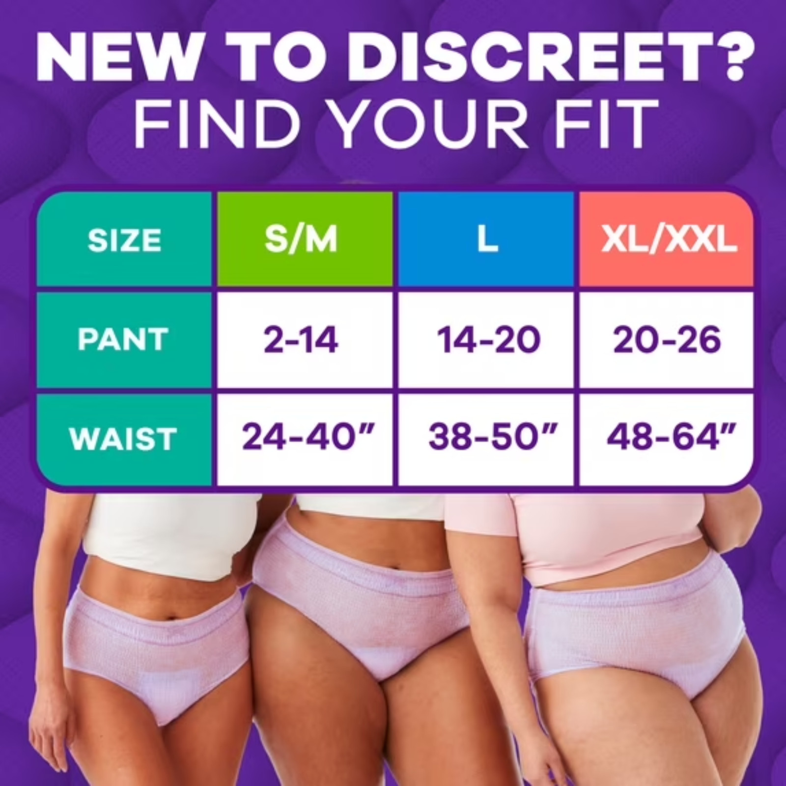2 Pack Always Discreet MaxiProtect Adult Diapers for Women Large 14 Count