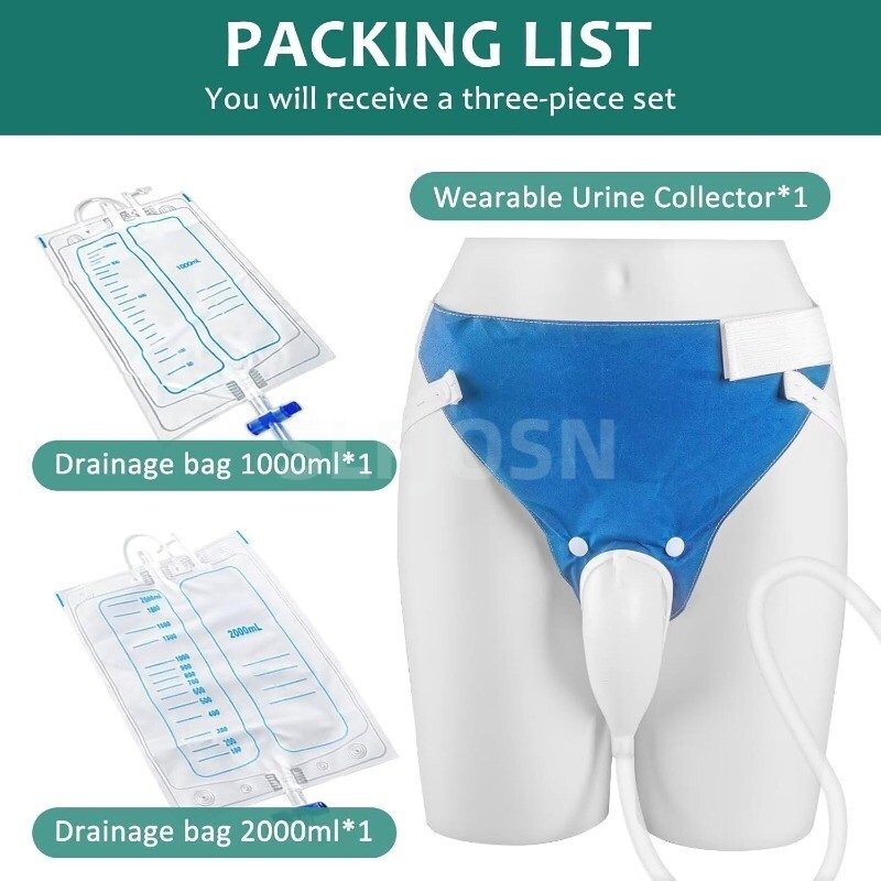 Wearable Urine Collector Collection Bags Breathable Cotton Pants Leak Proof Anti