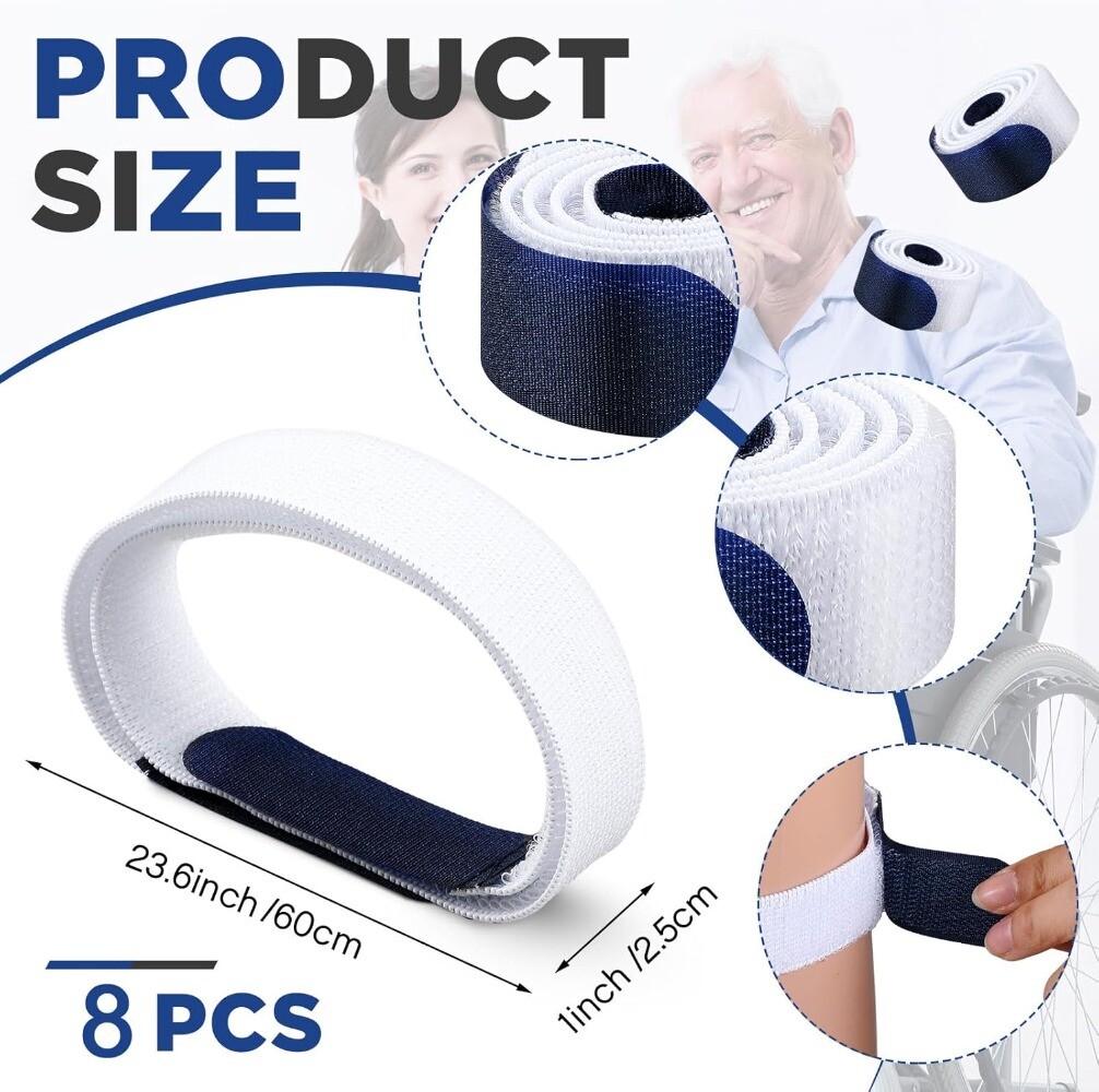 Leg Bag Straps 8/32 Packs, Urine Drainage Bag Strap Catheter Leg Bag Straps Soft