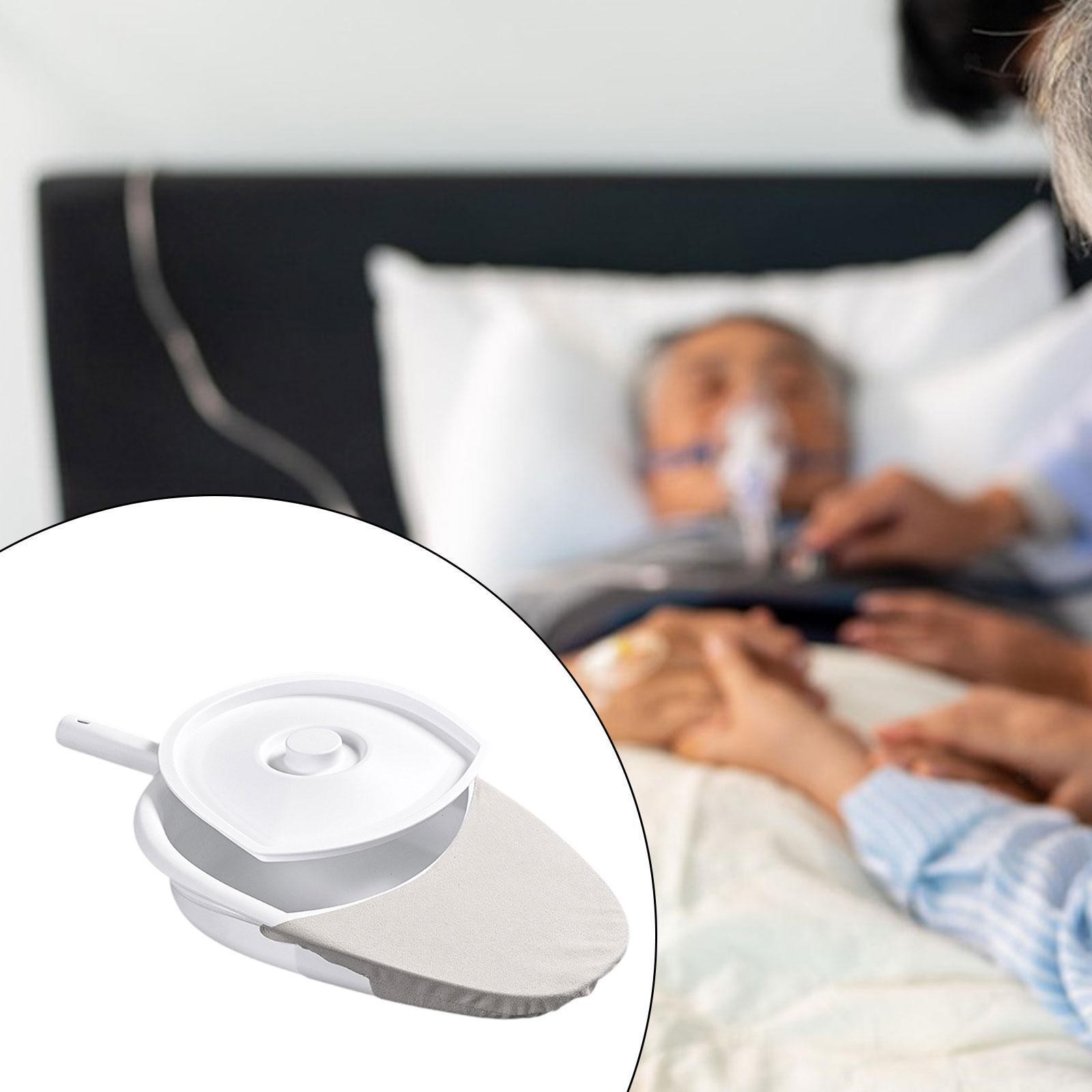 Nursing Bedpan with Seat Cover Smooth Potty for Handicapped Elder Old Man