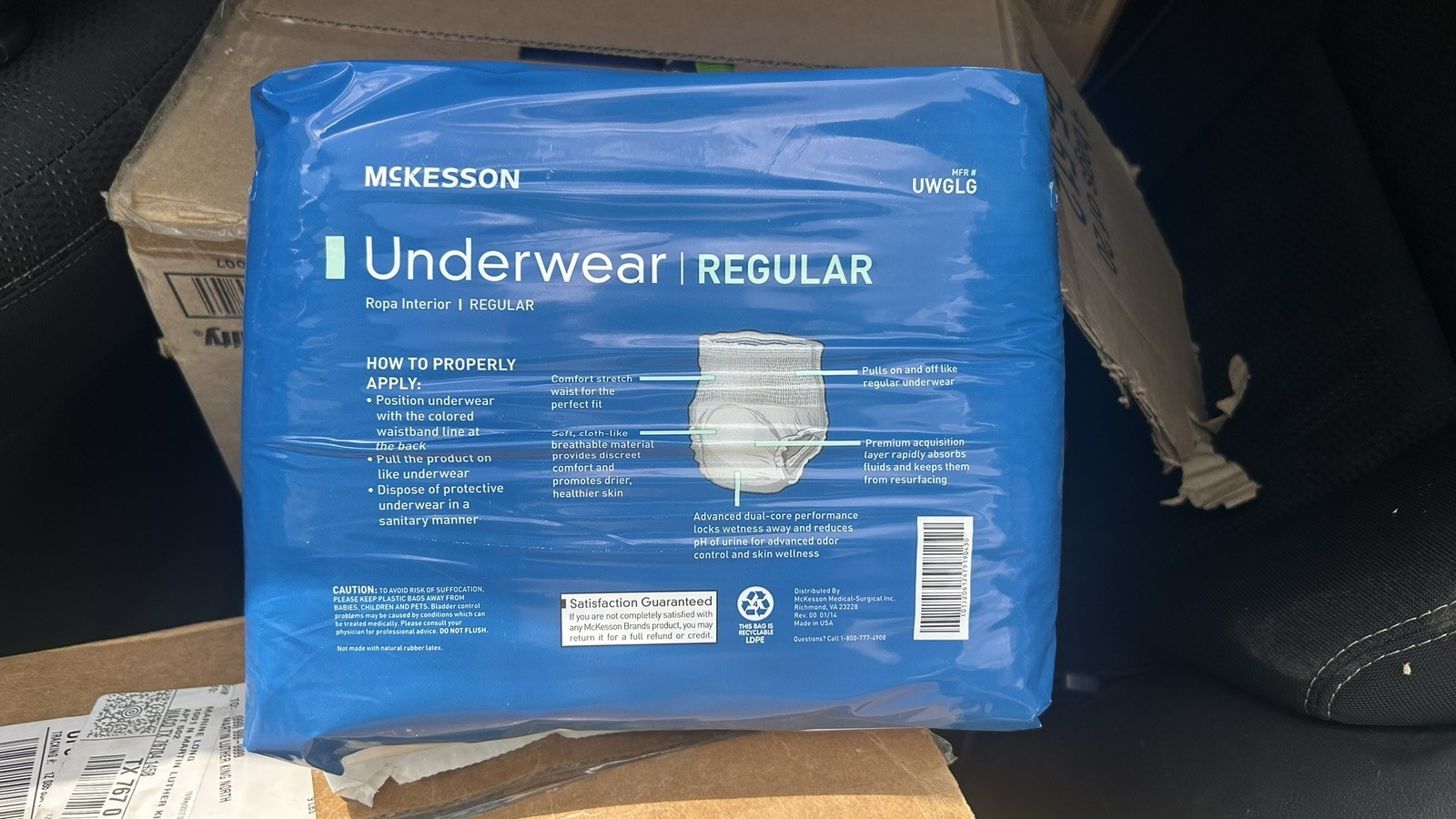McKesson Ultra Adult Incontinence Underwear Large 72 Ct (4 Bags of 18) UWBLG