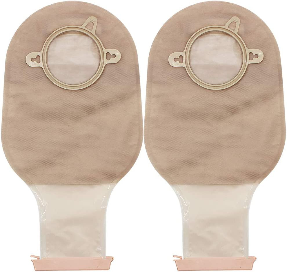 Colostomy Bags, 10PCS Two-Piece Drainable Pouches with Clamp Closure for Colonos
