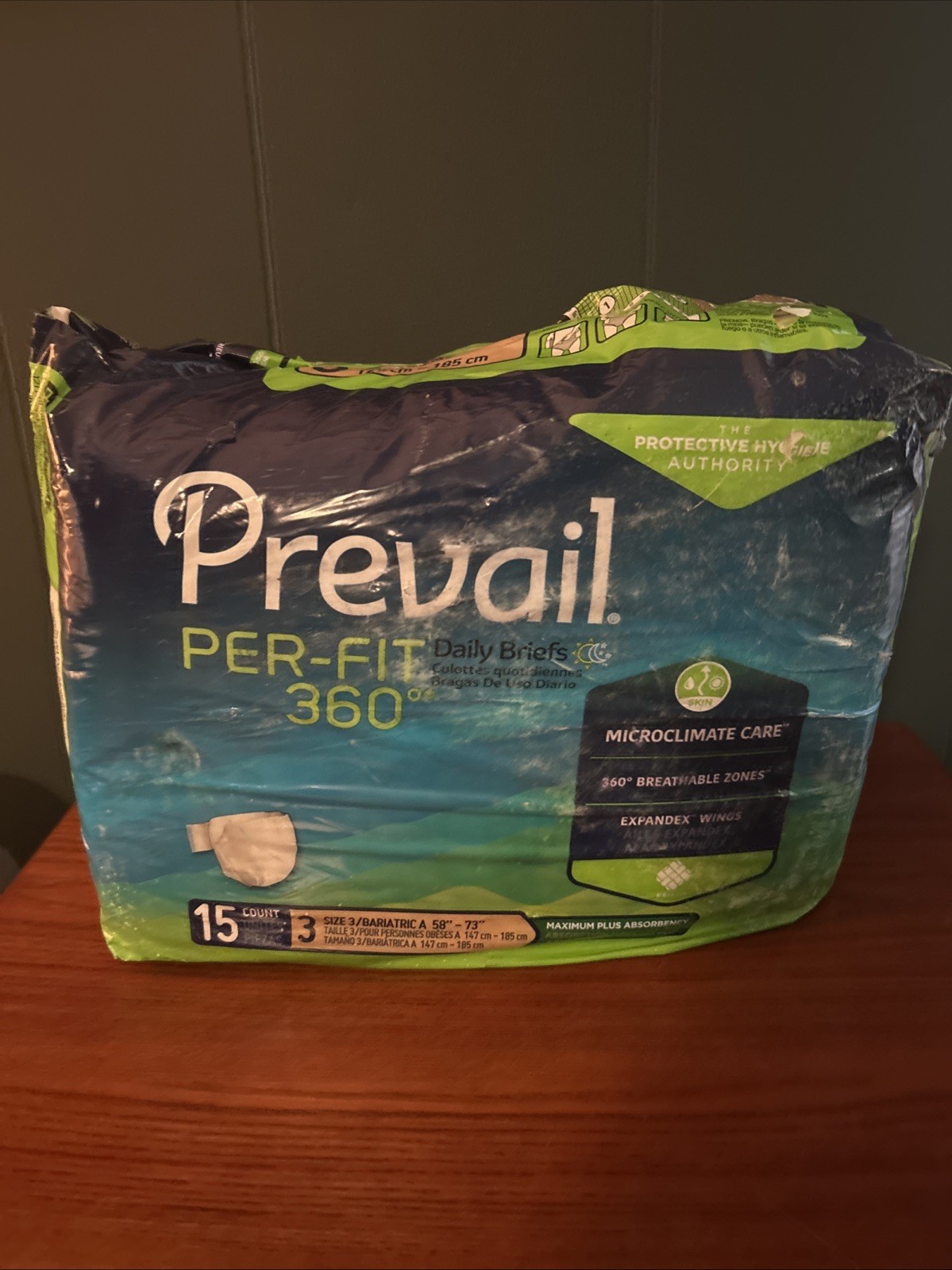 Prevail Per-Fit 360 Daily Briefs Maximum Plus Size 3 15 Count New