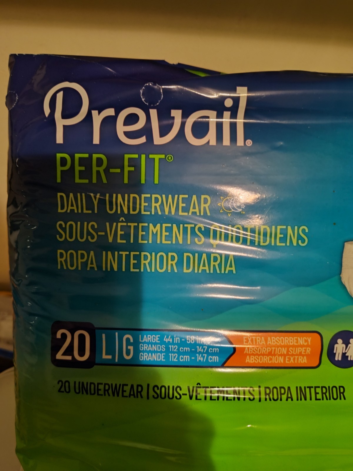 Prevail Per-Fit Daily Underwear Extra Absorbency Large 20 Count
